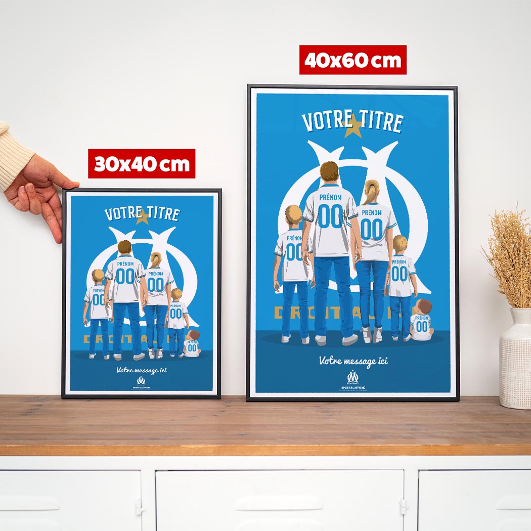 Affiche OM - Famille Personnalisée