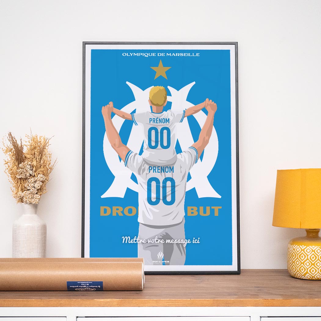 Porte clé badge OM Olympique de marseille football personnalisé