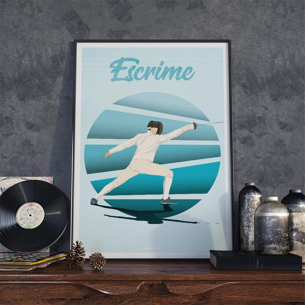 Affiche Escrime, idée déco originale | L’Afficherie