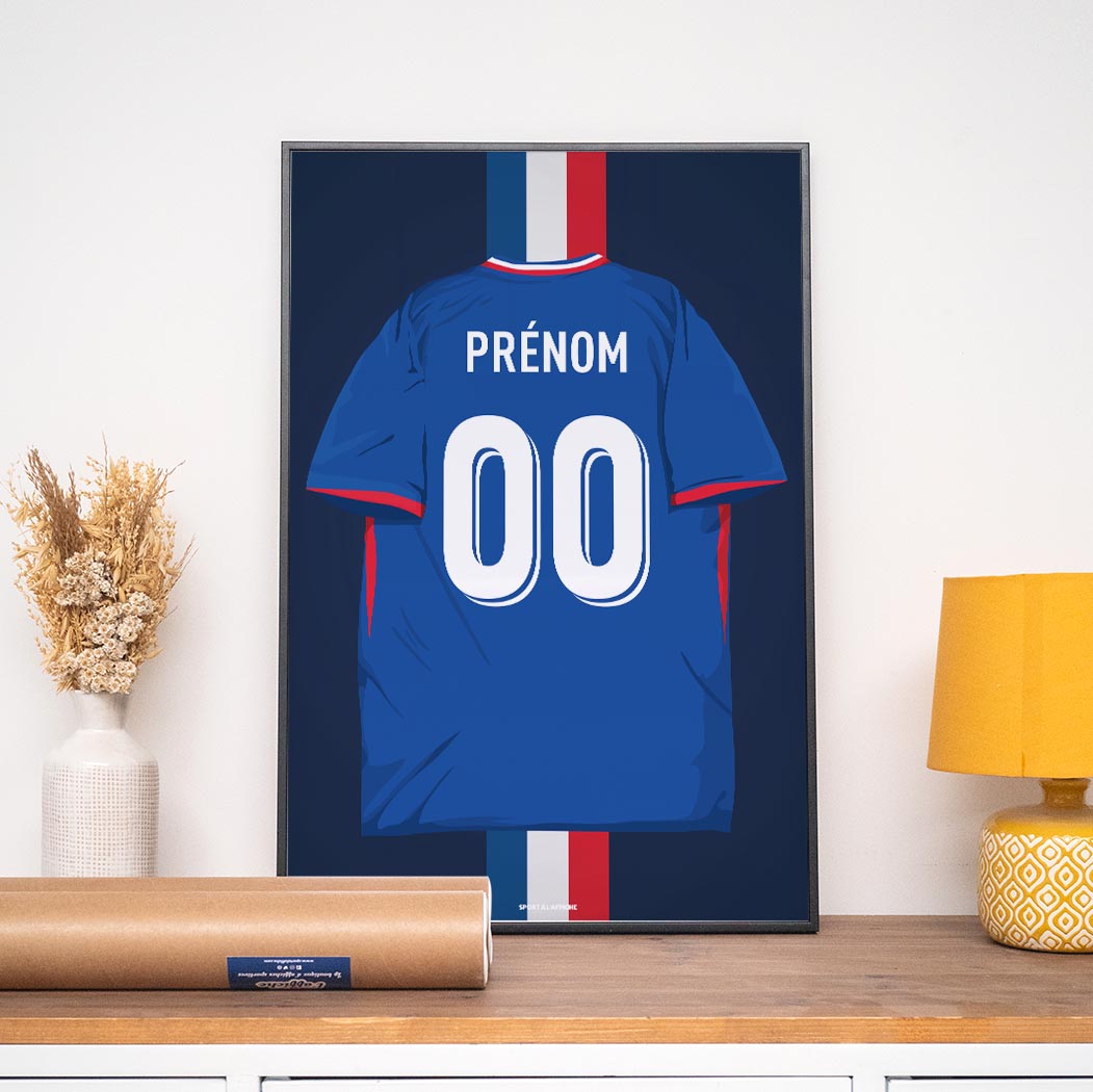Affiche Foot France - Maillot Personnalisé