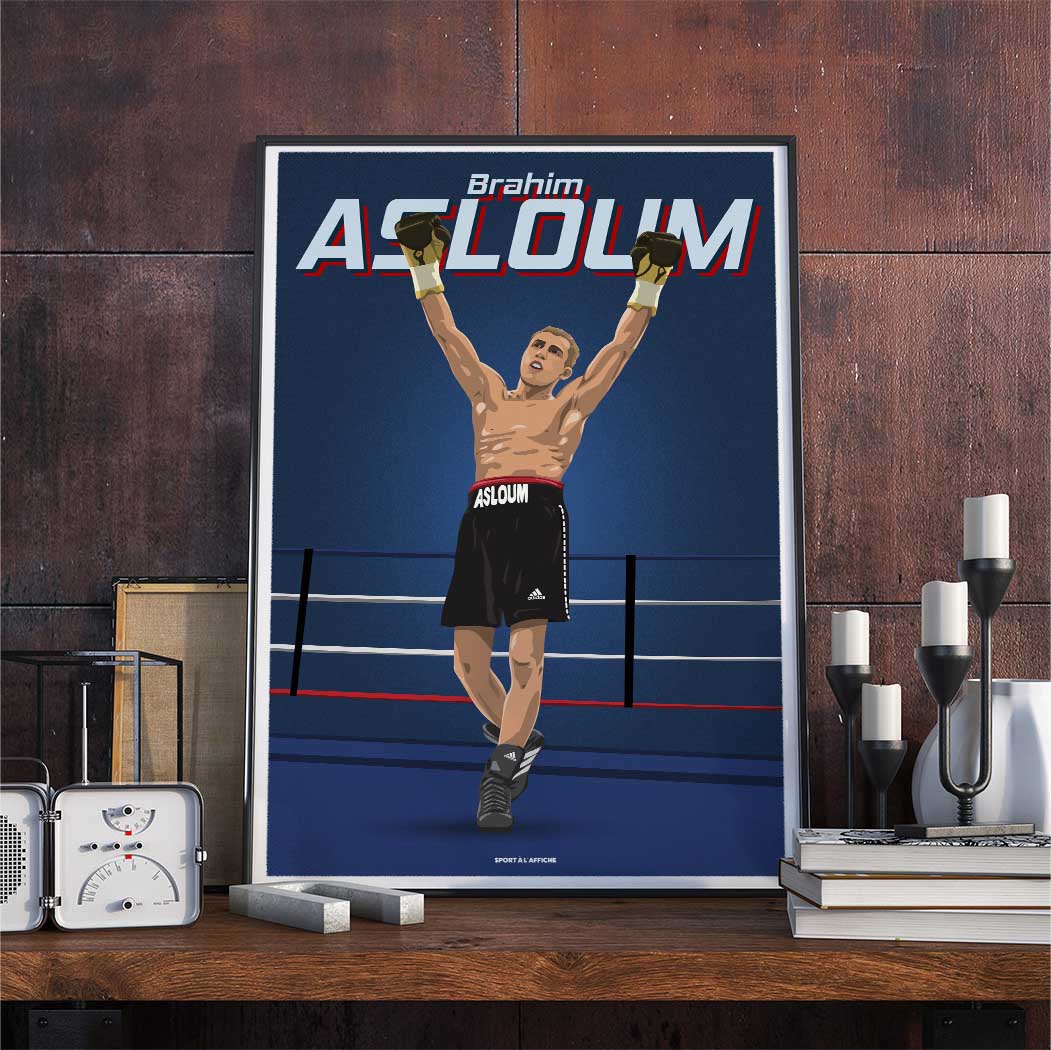 Affiche Brahim Asloum - Champion Olympique