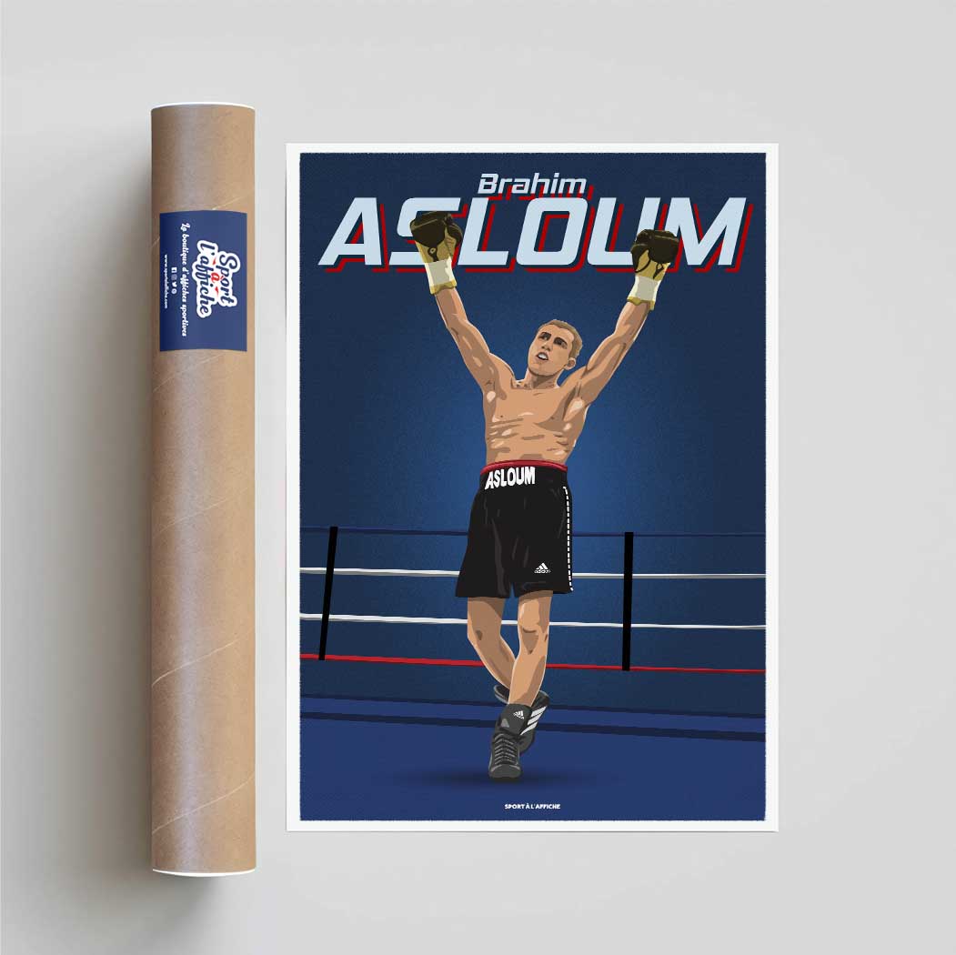 Affiche Brahim Asloum - Champion Olympique