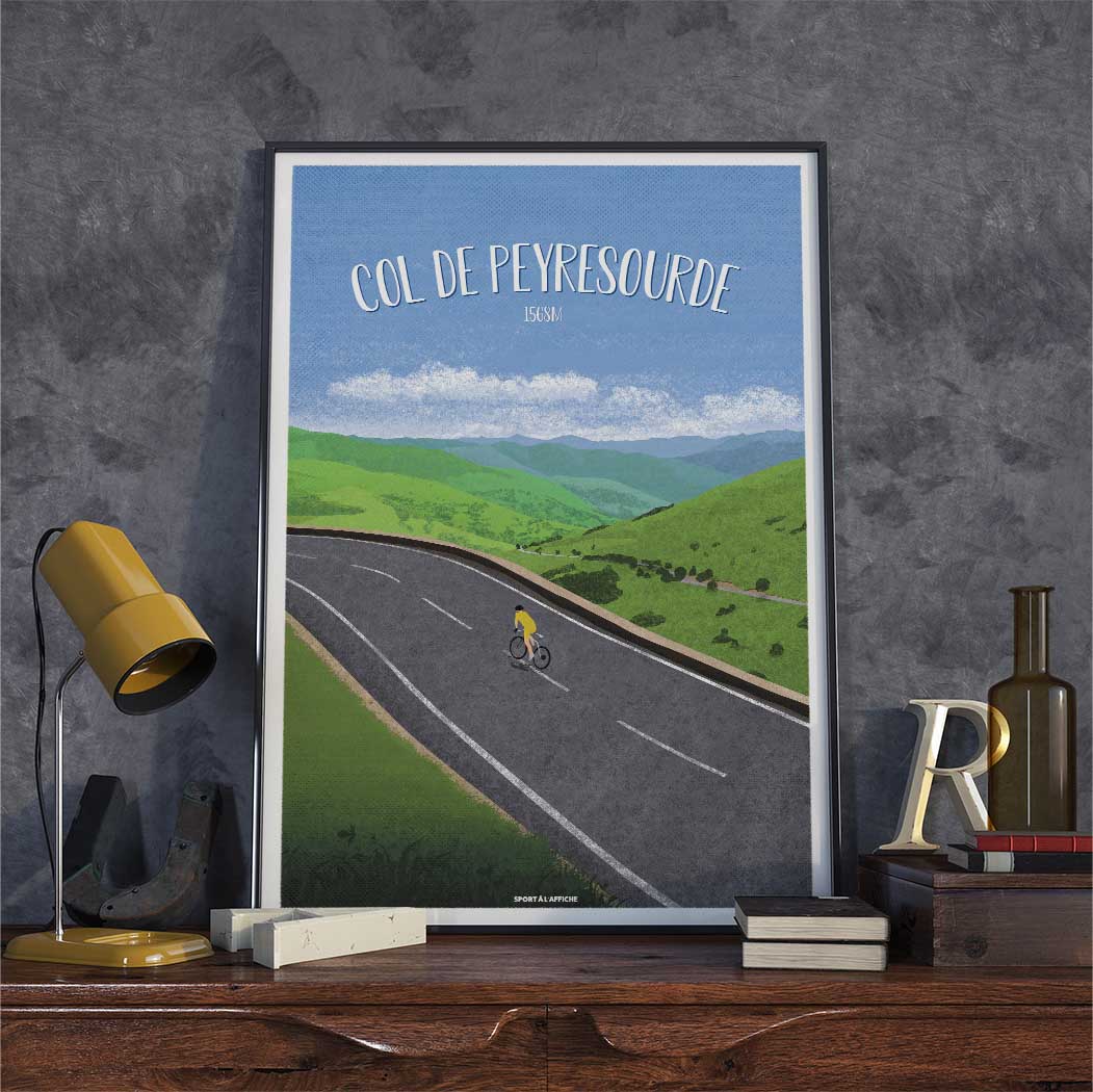 Affiche Cyclisme - Col de Peyresourde