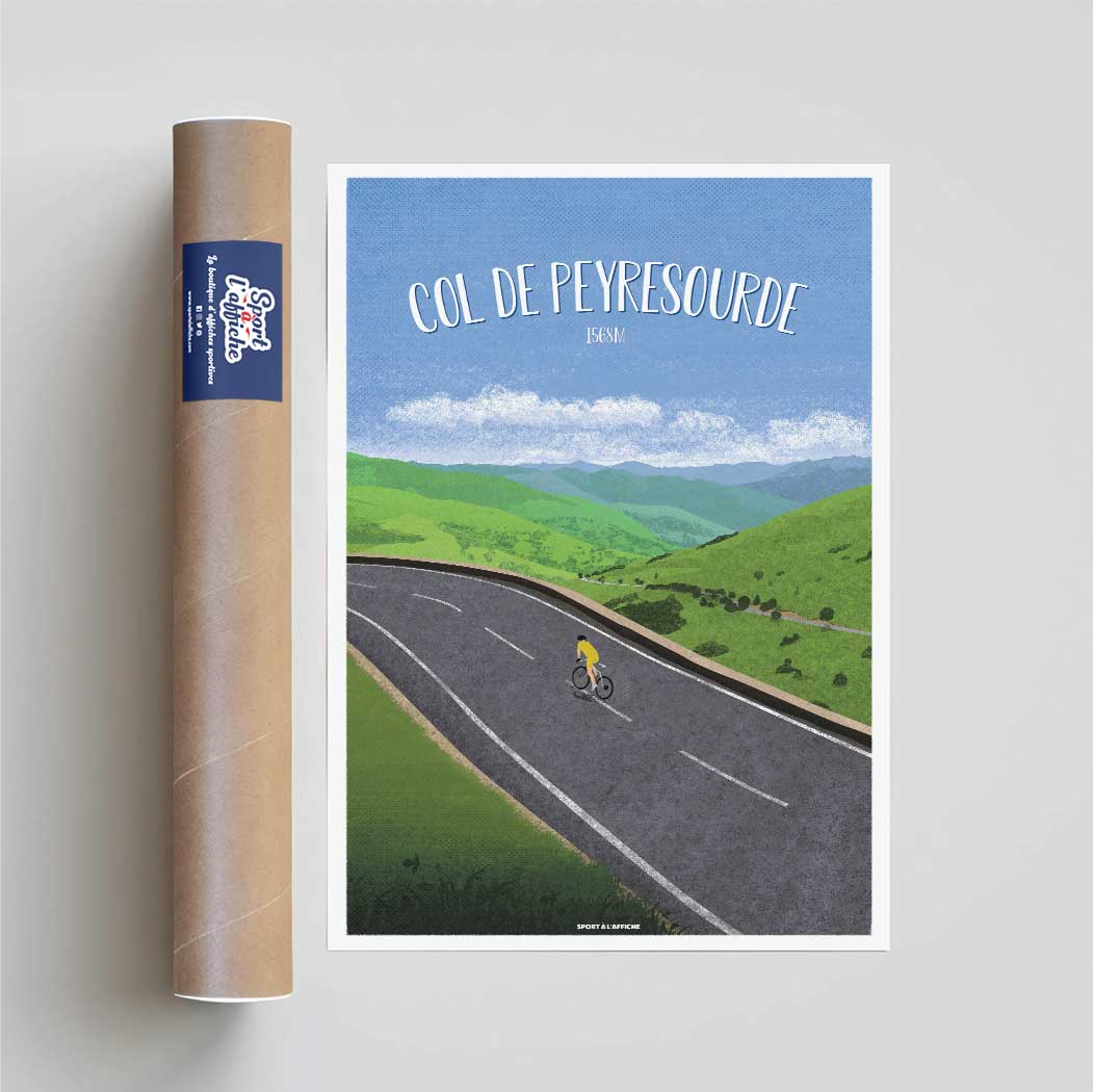 Affiche Cyclisme - Col de Peyresourde