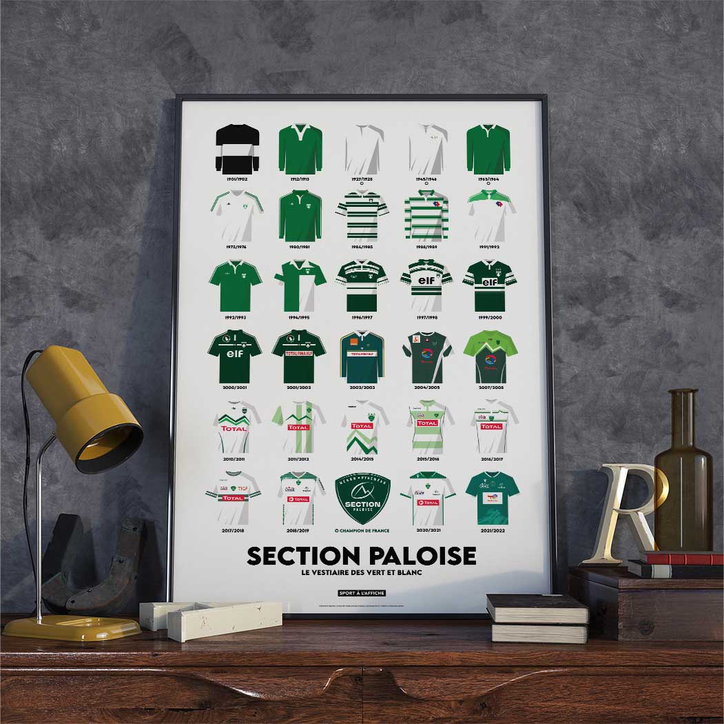 Affiche Section Paloise - Maillots Historiques