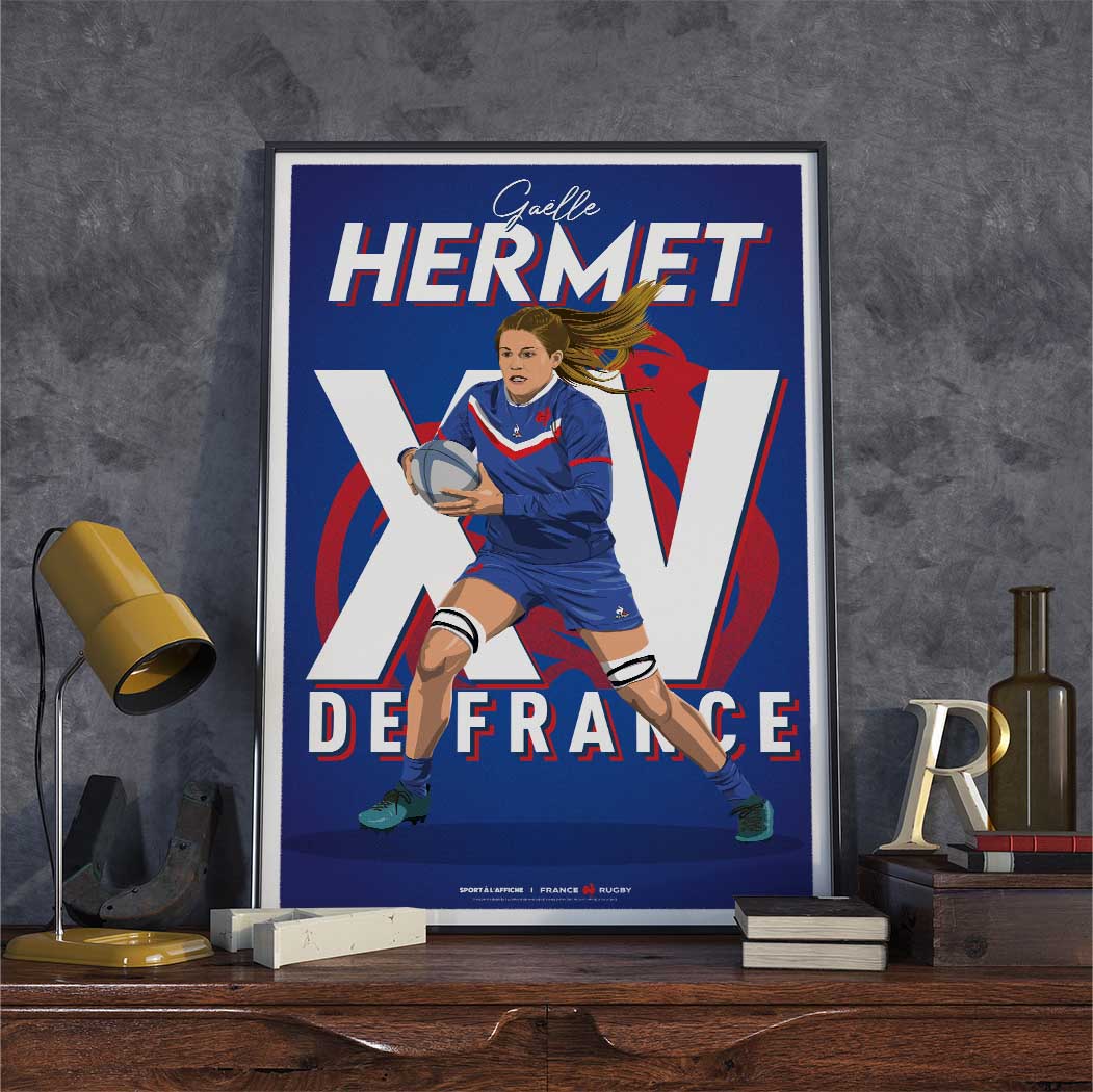 Affiche XV De France Affiche Ga lle Hermet Affiche Rugby Sport affiche-xv-de-france-affiche-ga-lle-hermet-affiche-rugby-sport