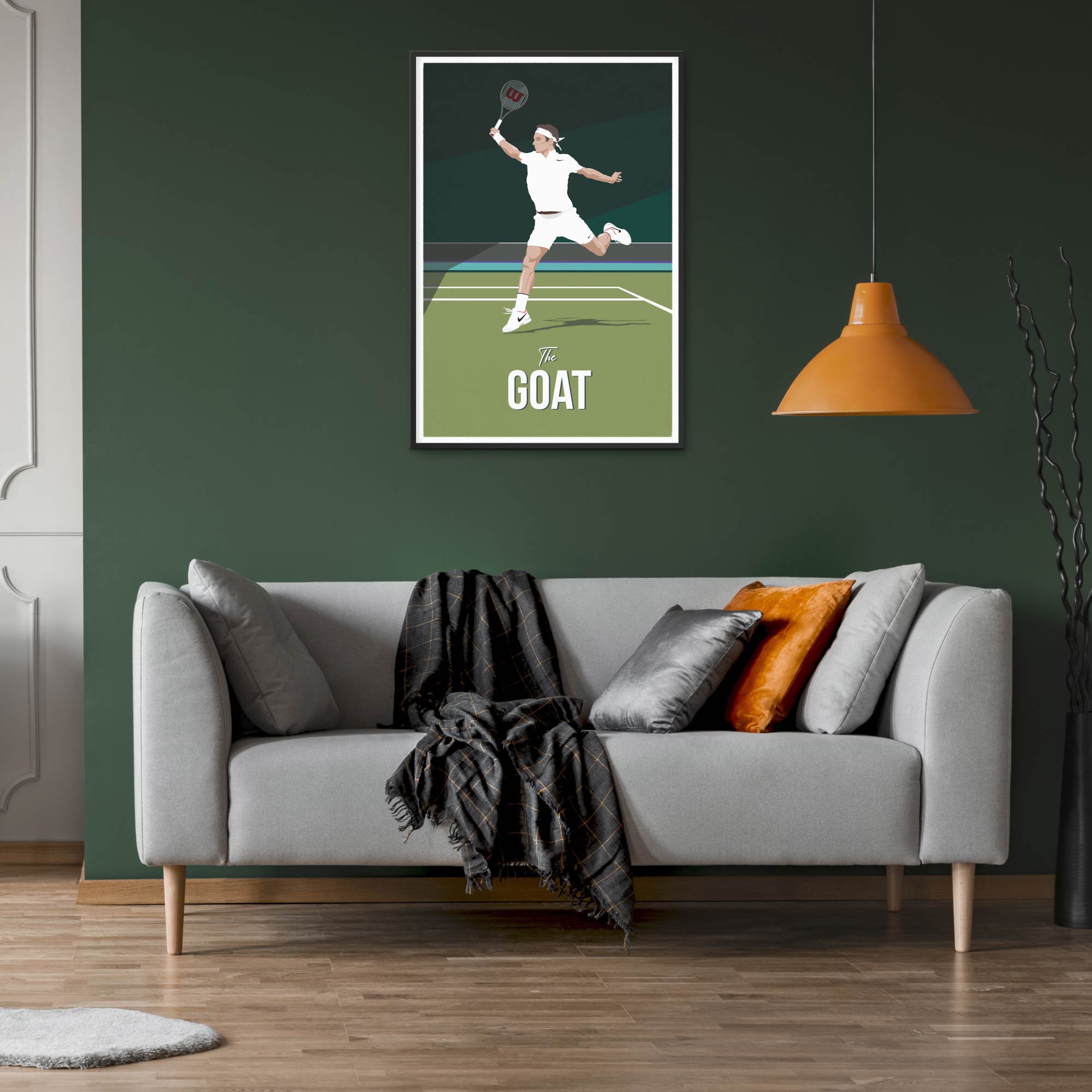 Affiche Tennis - Roger The Goat
