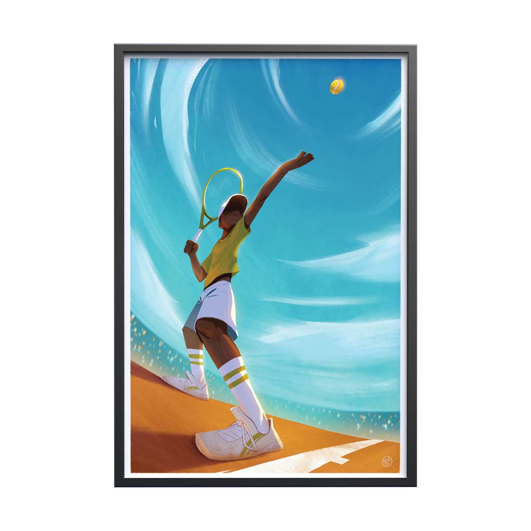 Affiche Tennis - "Ace" by Losty