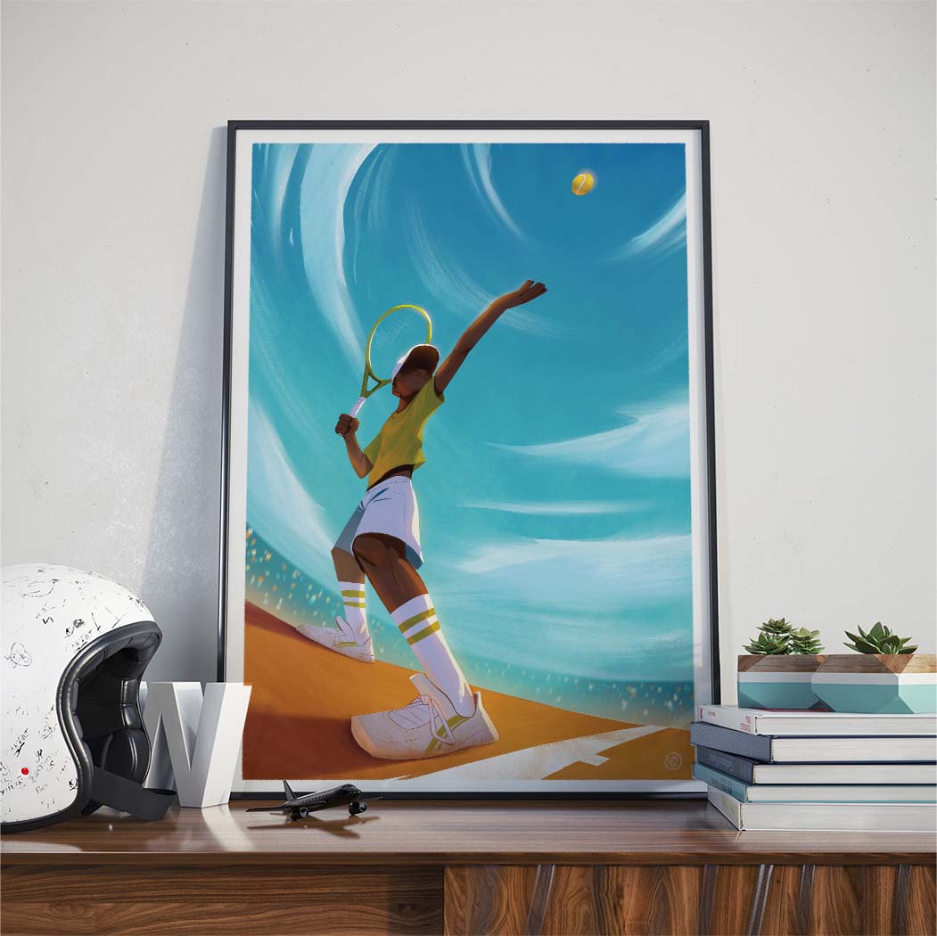Affiche Tennis - "Ace" by Losty