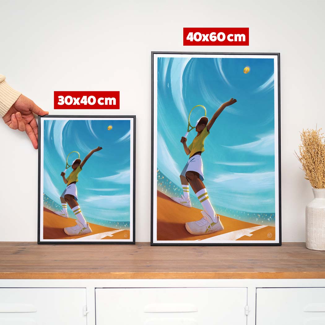 Affiche Tennis - "Ace" by Losty
