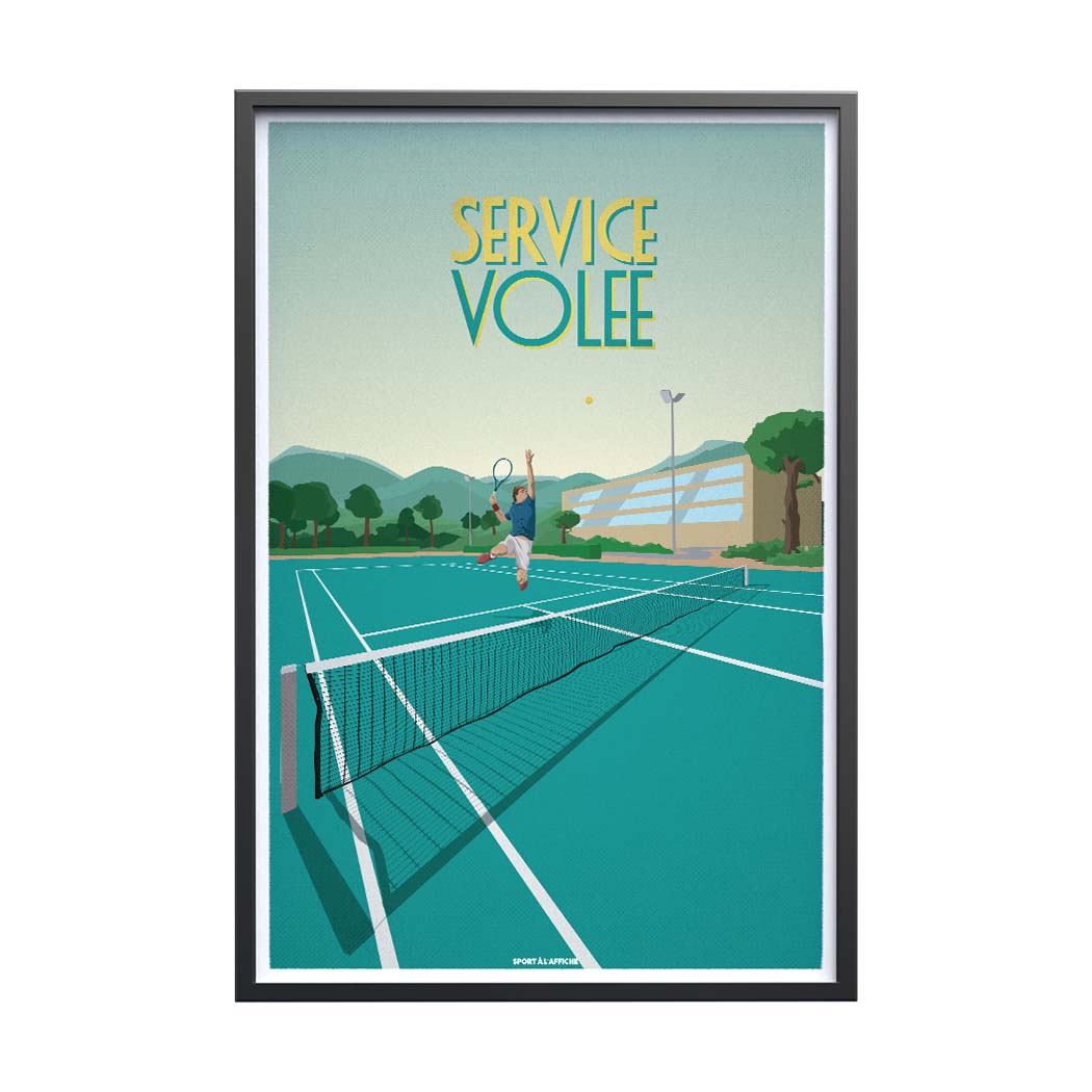 Affiche Tennis - Service Volée