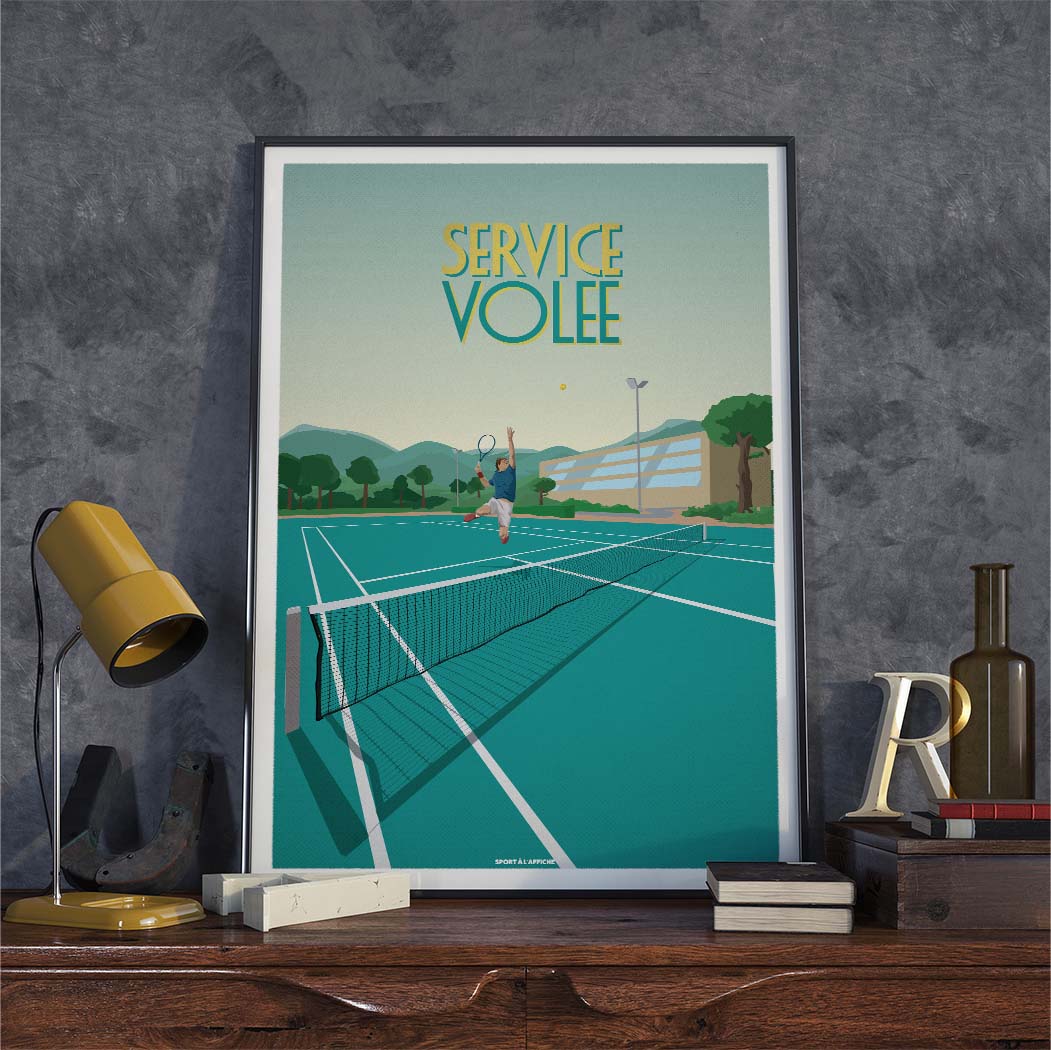 Affiche Tennis - Service Volée