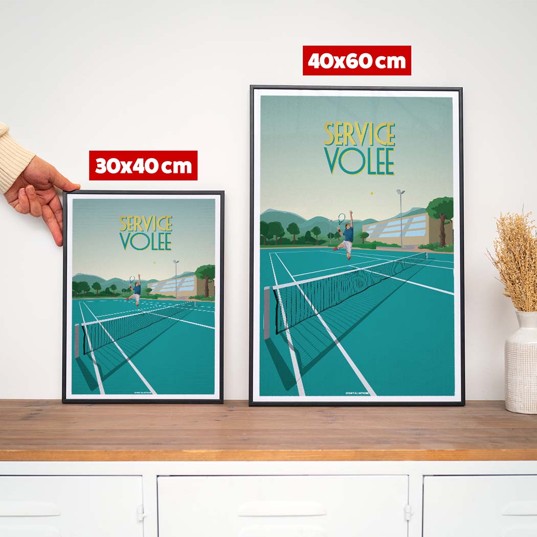Affiche Tennis - Service Volée