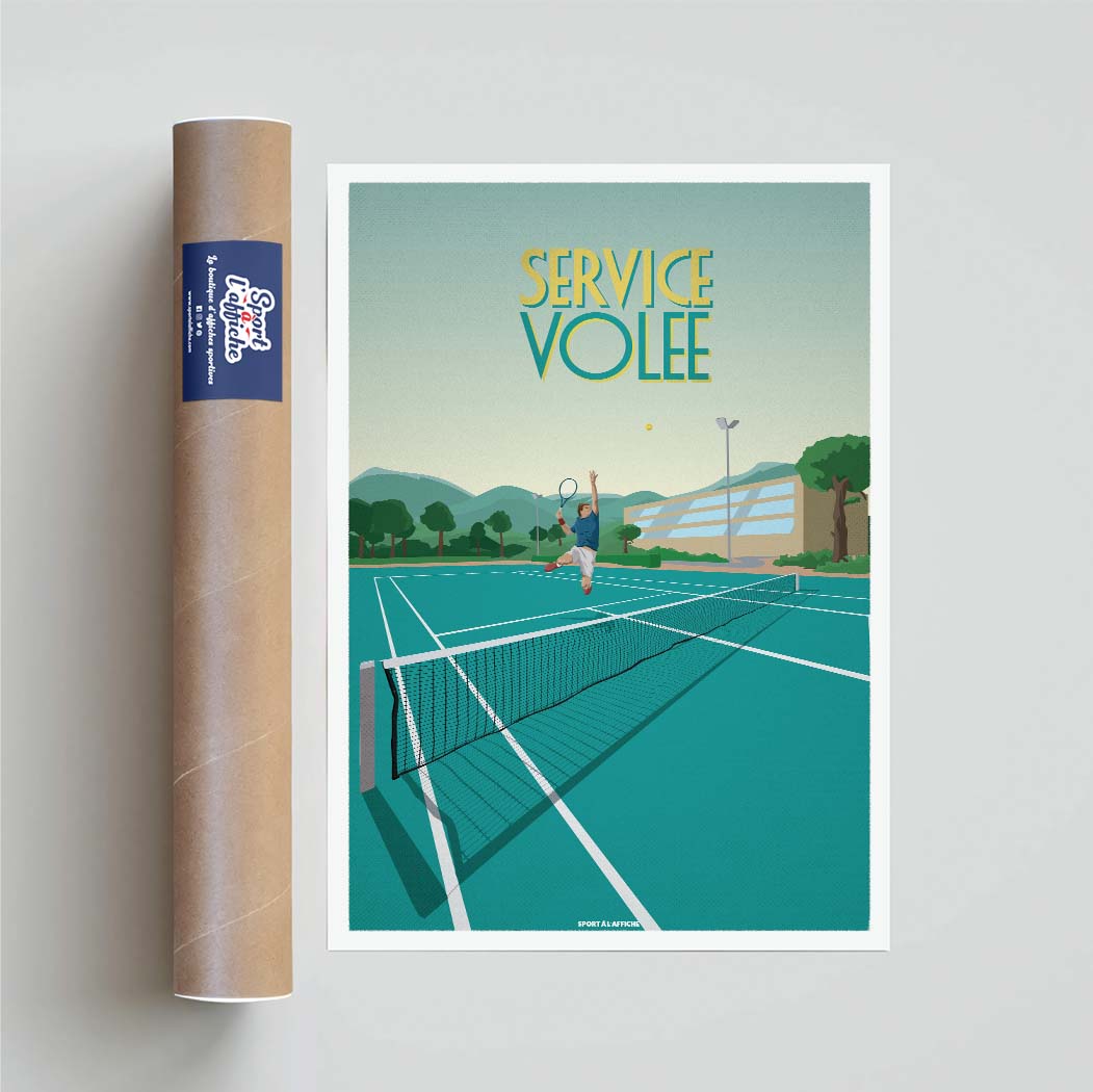 Affiche Tennis - Service Volée