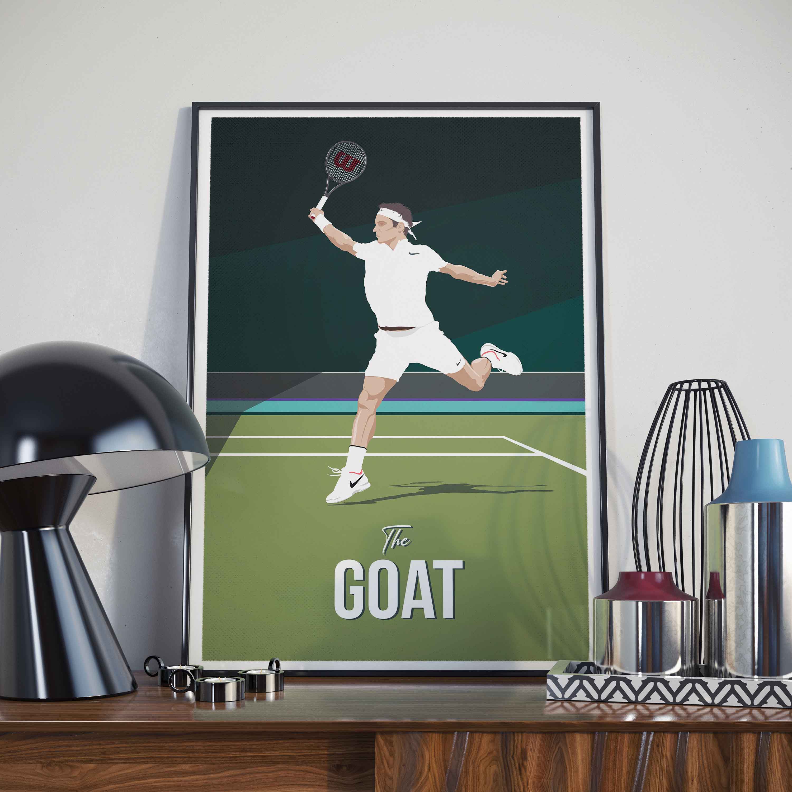 Affiche Tennis - Roger The Goat