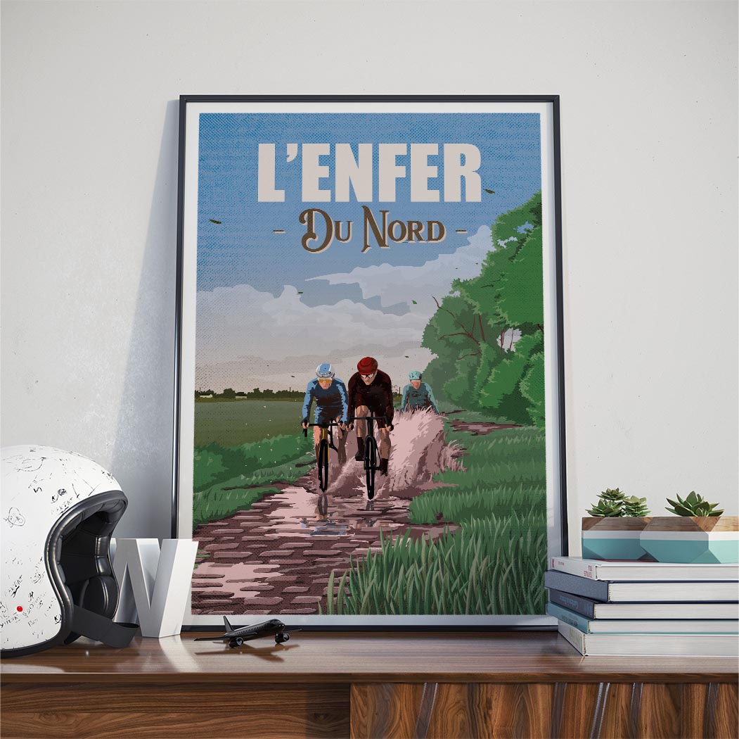 Affiche Cyclisme Grand Prix Wasquehal 1968 – Nord – Vélo Roubaix – Originale