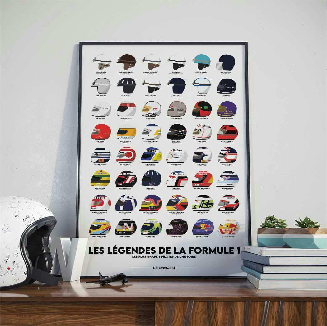 Affiche Formule 1 - Les Légendes de la F1