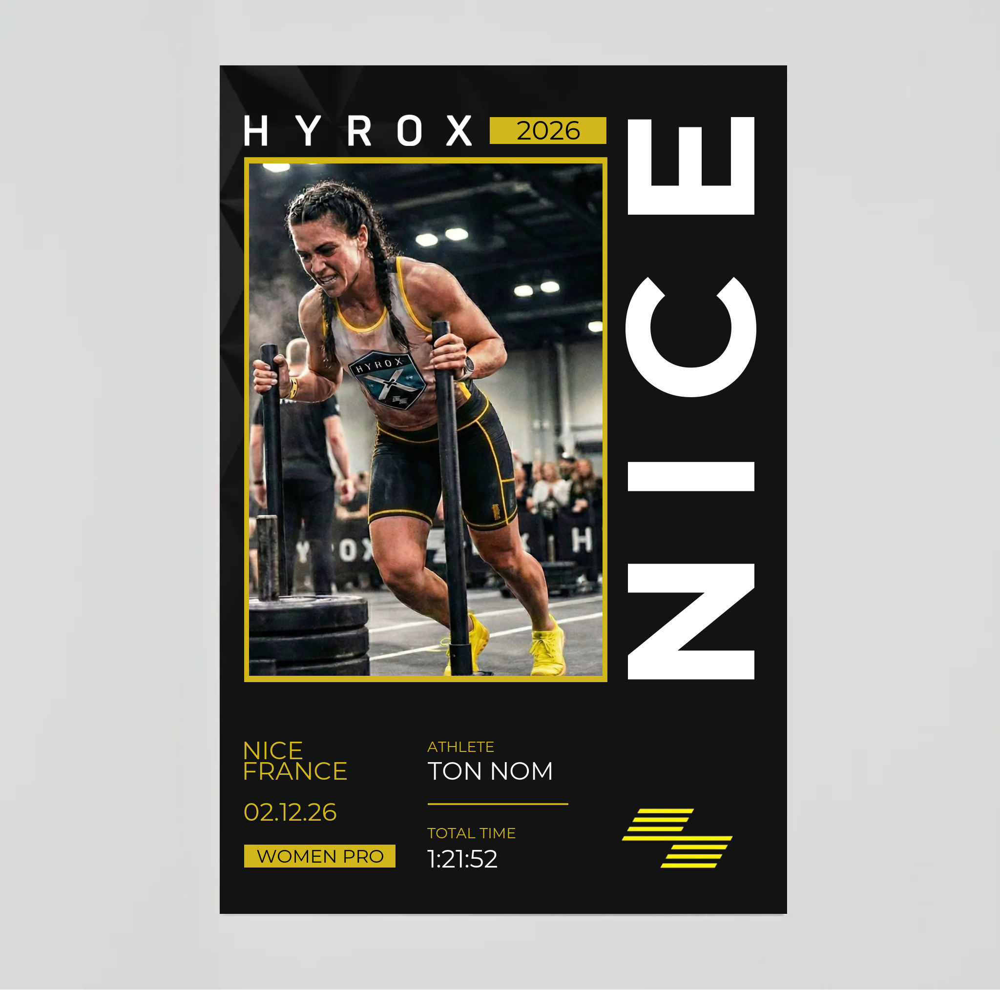 Affiche Hyrox personnalisée - Finisher