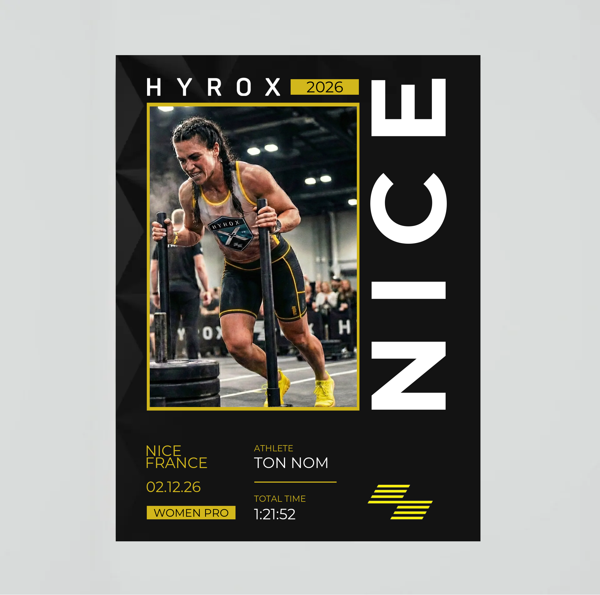 Affiche Hyrox personnalisée - Finisher