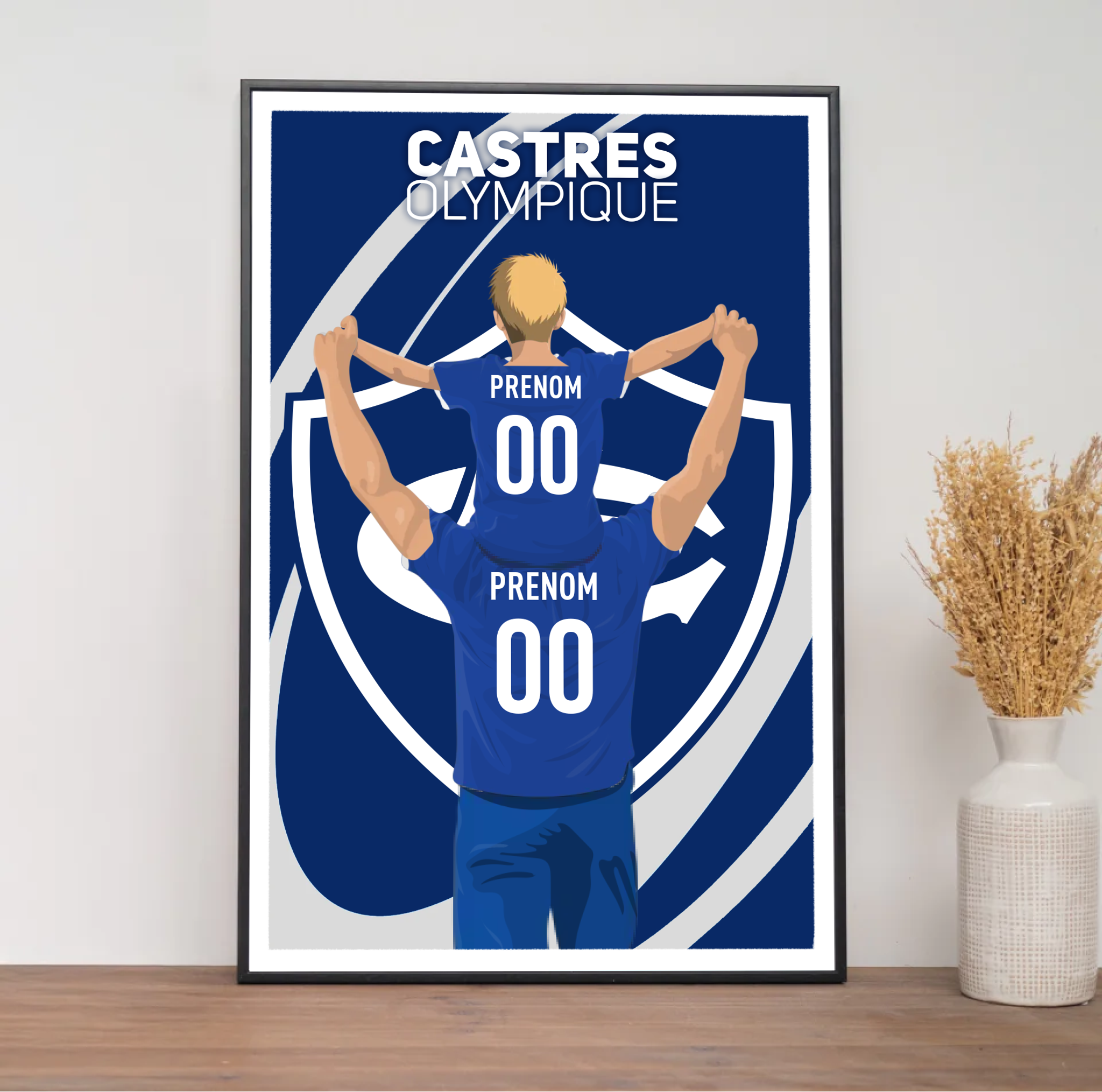 Affiche Castres Rugby - Père & Enfant Personnalisé