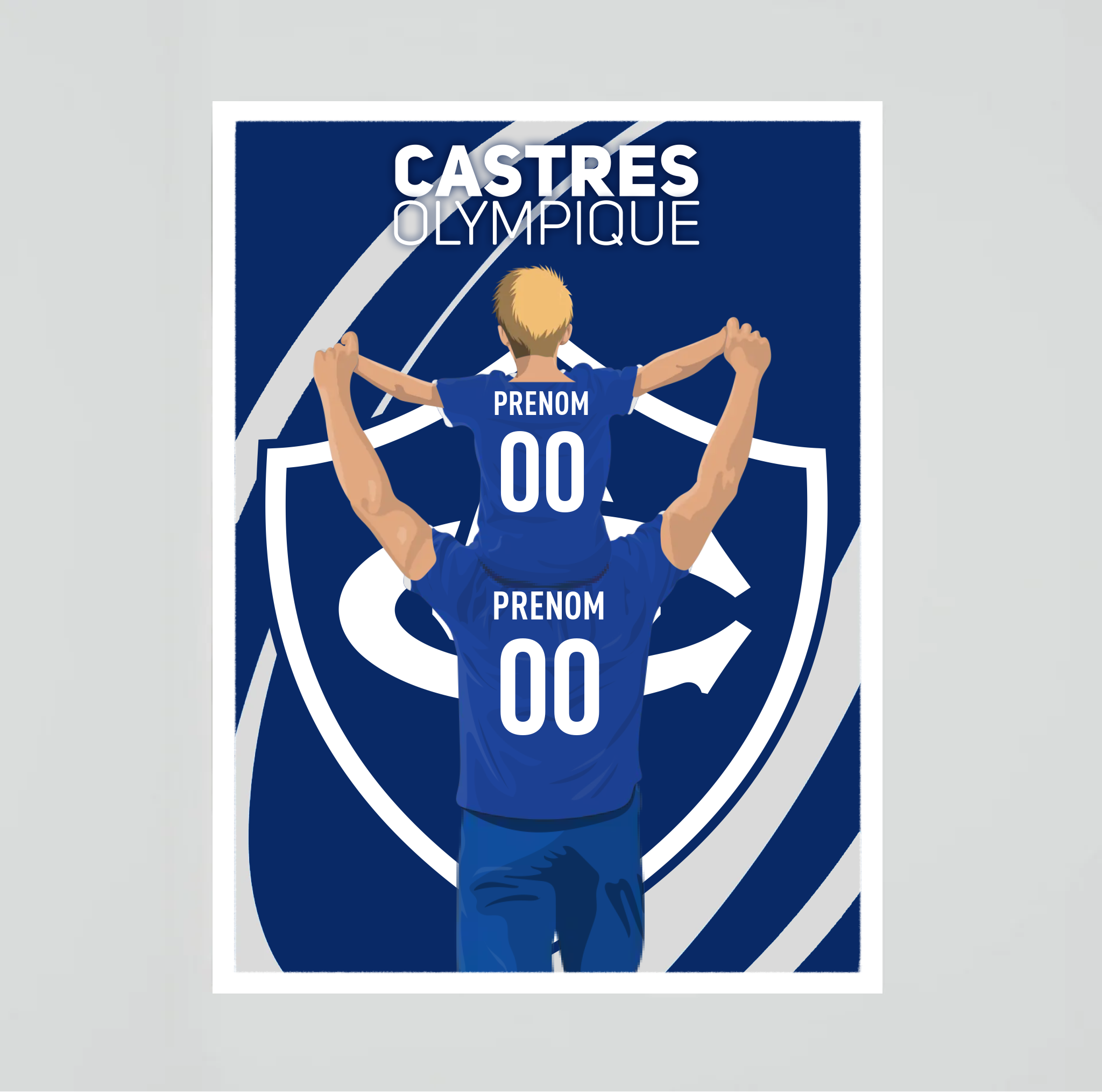 Affiche Castres Rugby - Père & Enfant Personnalisé