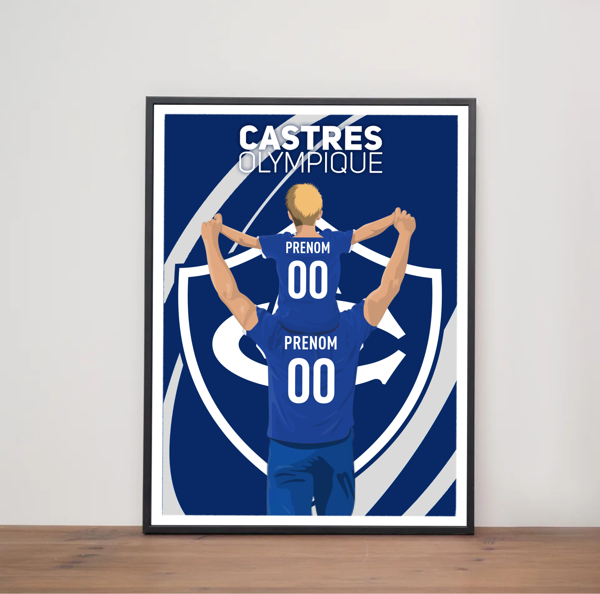 Affiche Castres Rugby - Père & Enfant Personnalisé