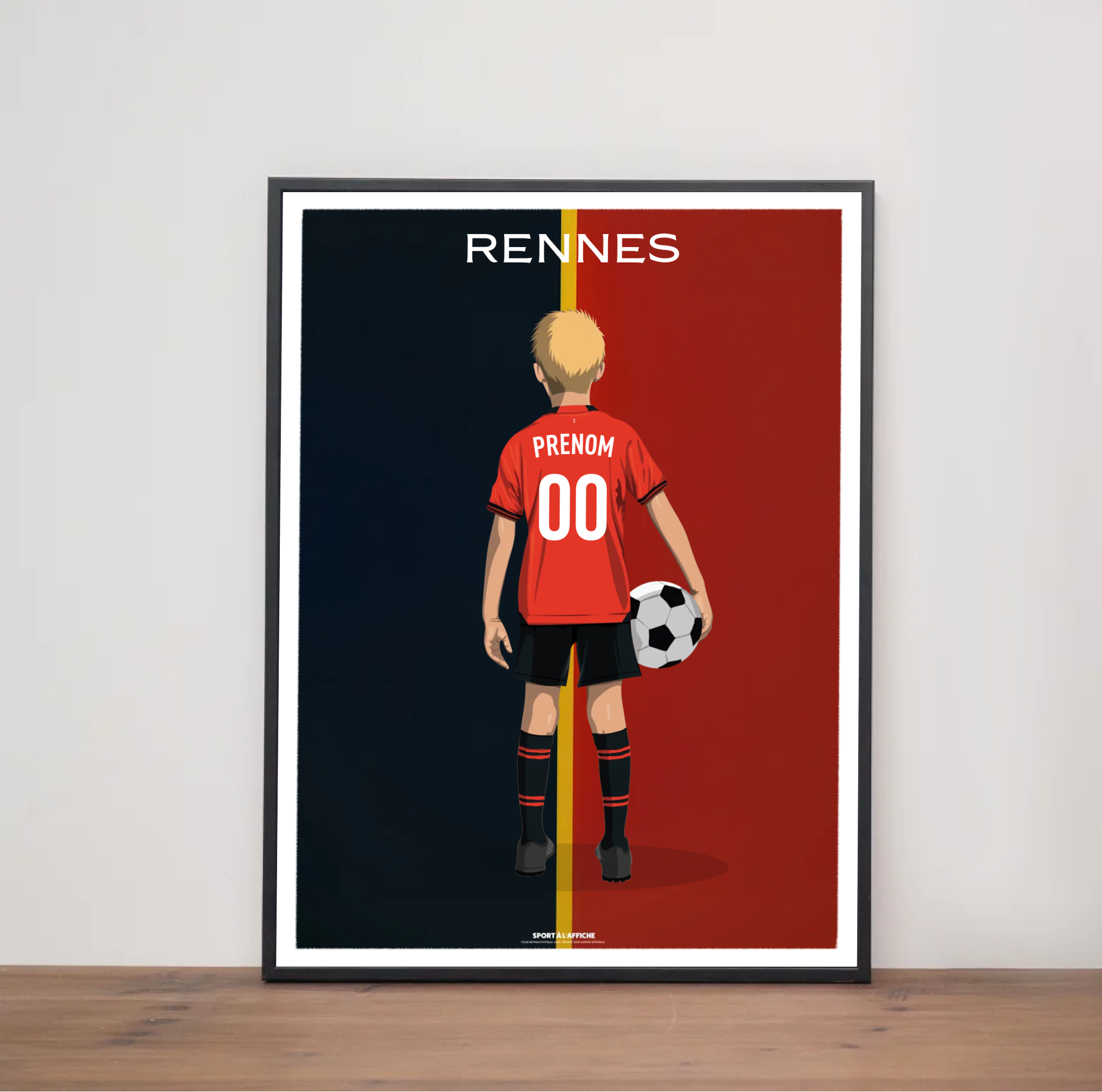 Affiche Foot Rennes - Enfant Personnalisé