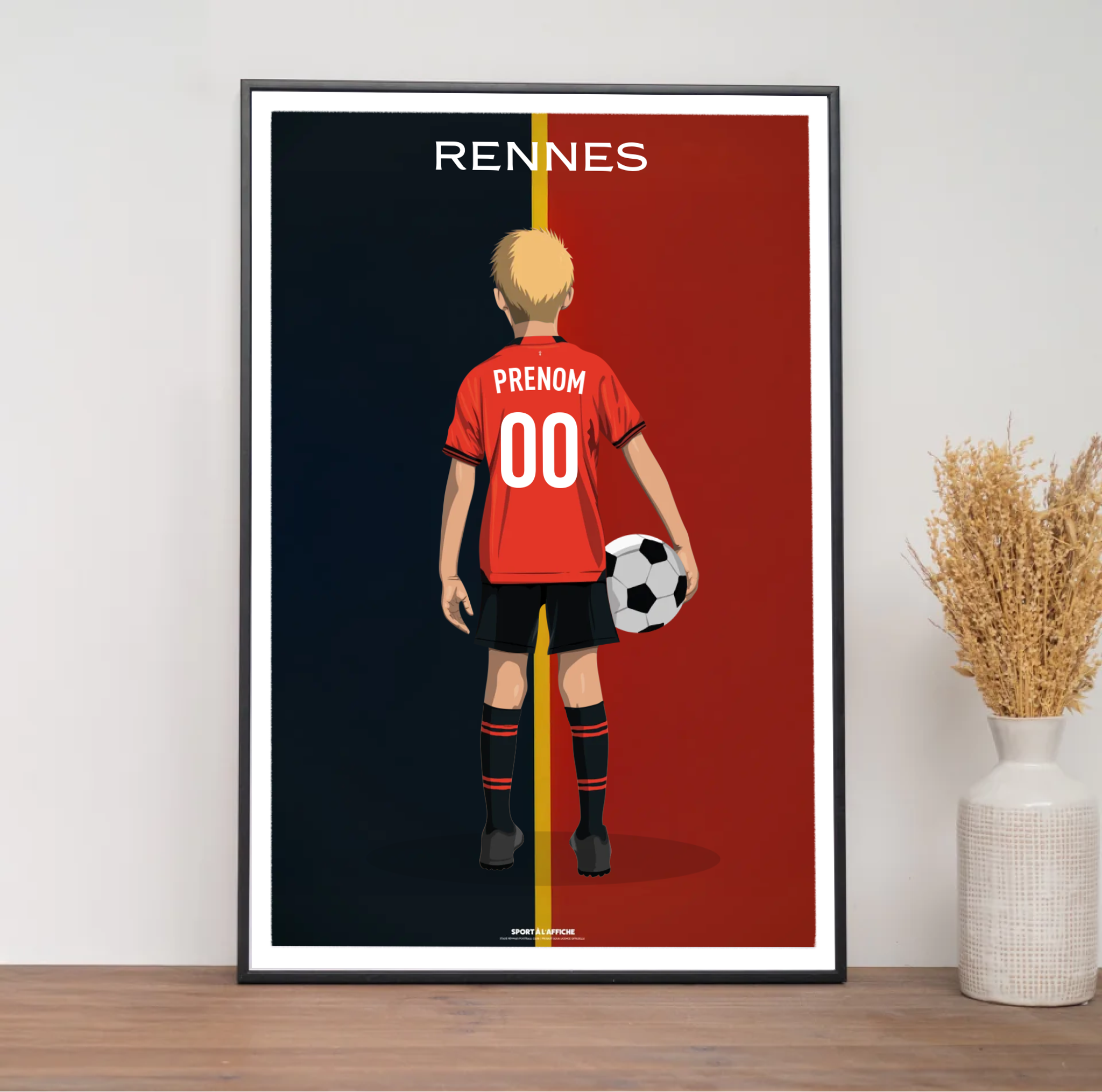 Affiche Foot Rennes - Enfant Personnalisé