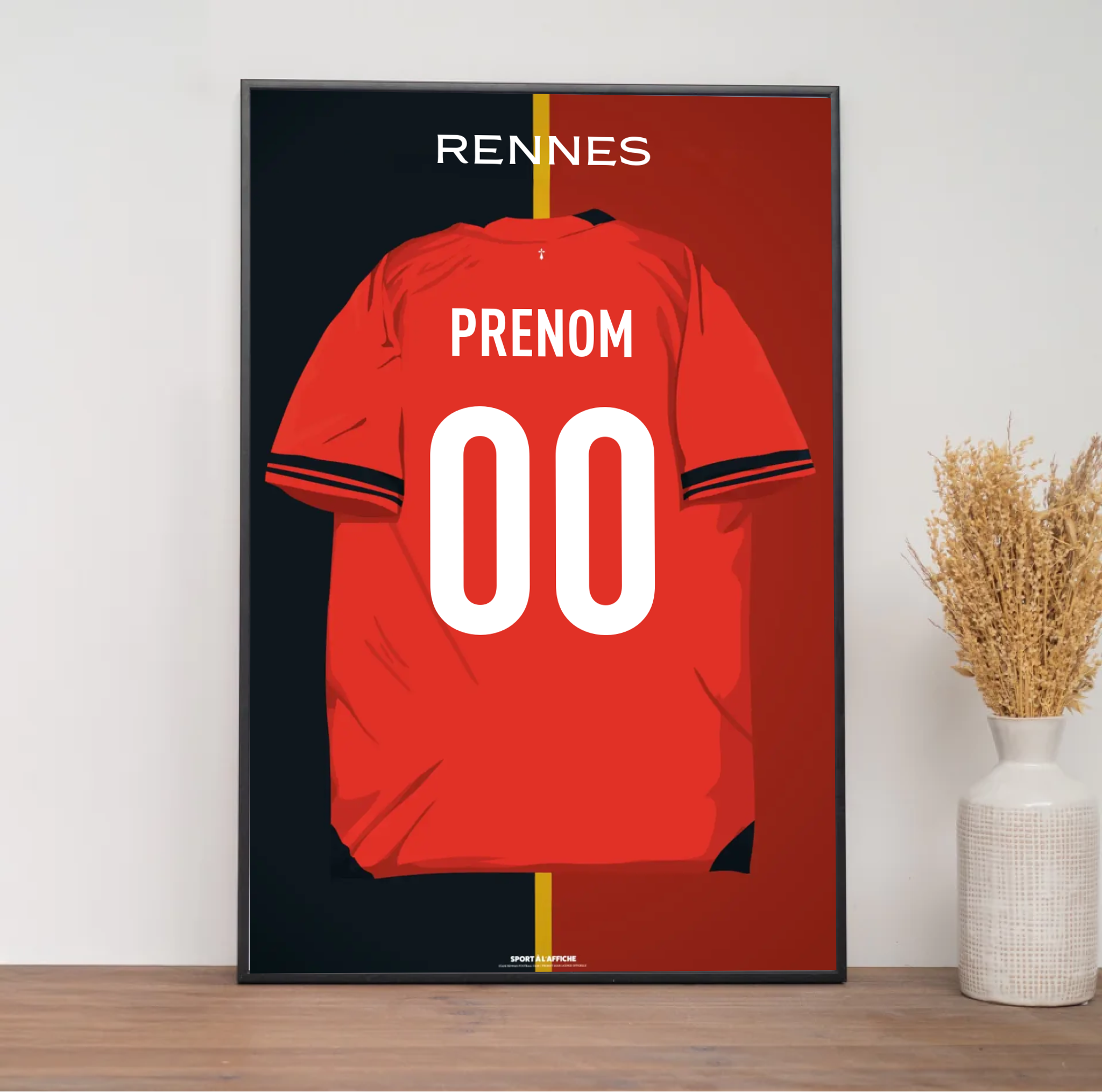 Affiche Foot Rennes - Maillot Personnalisé