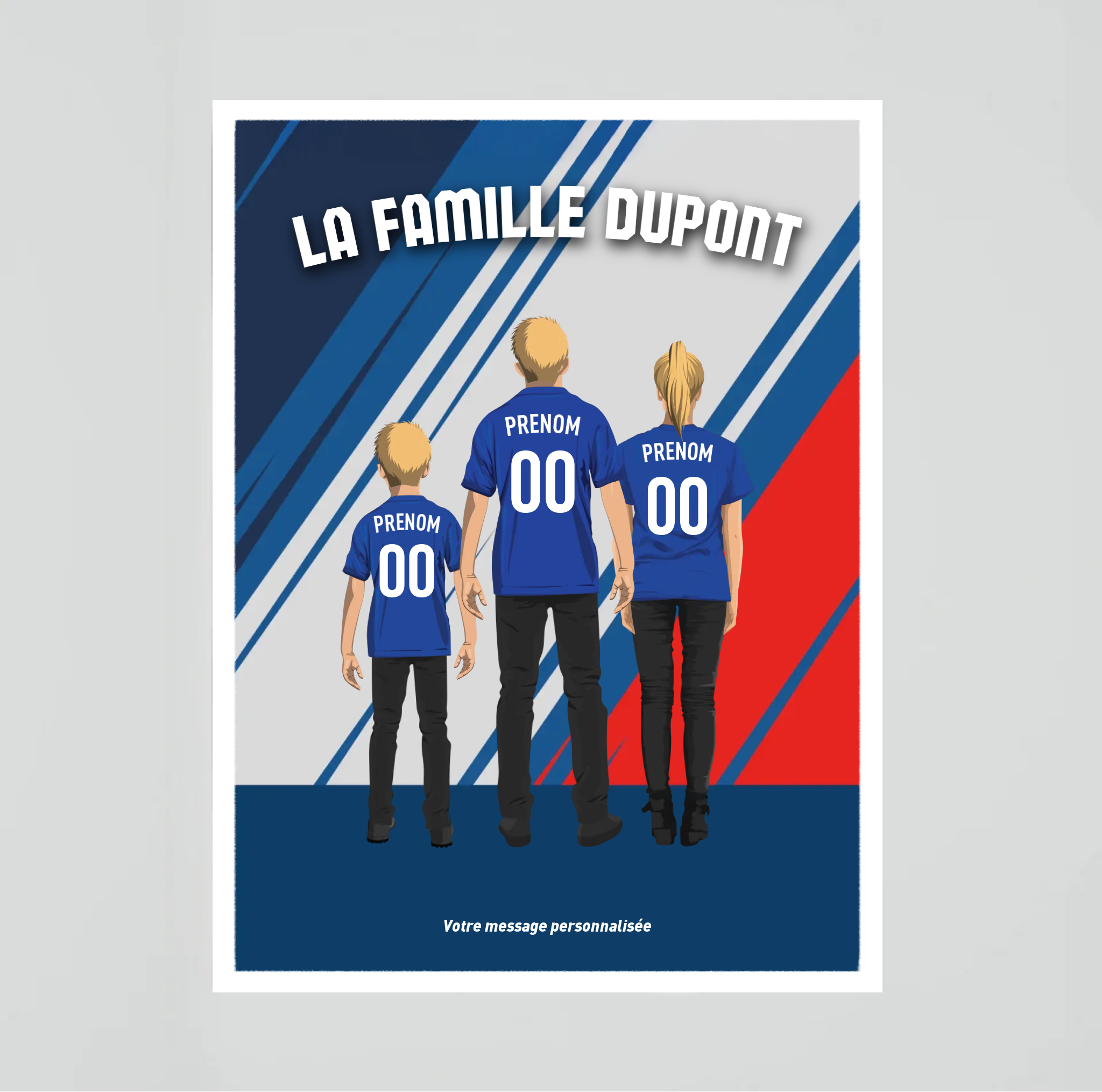 Affiche Foot France - Famille Personnalisée