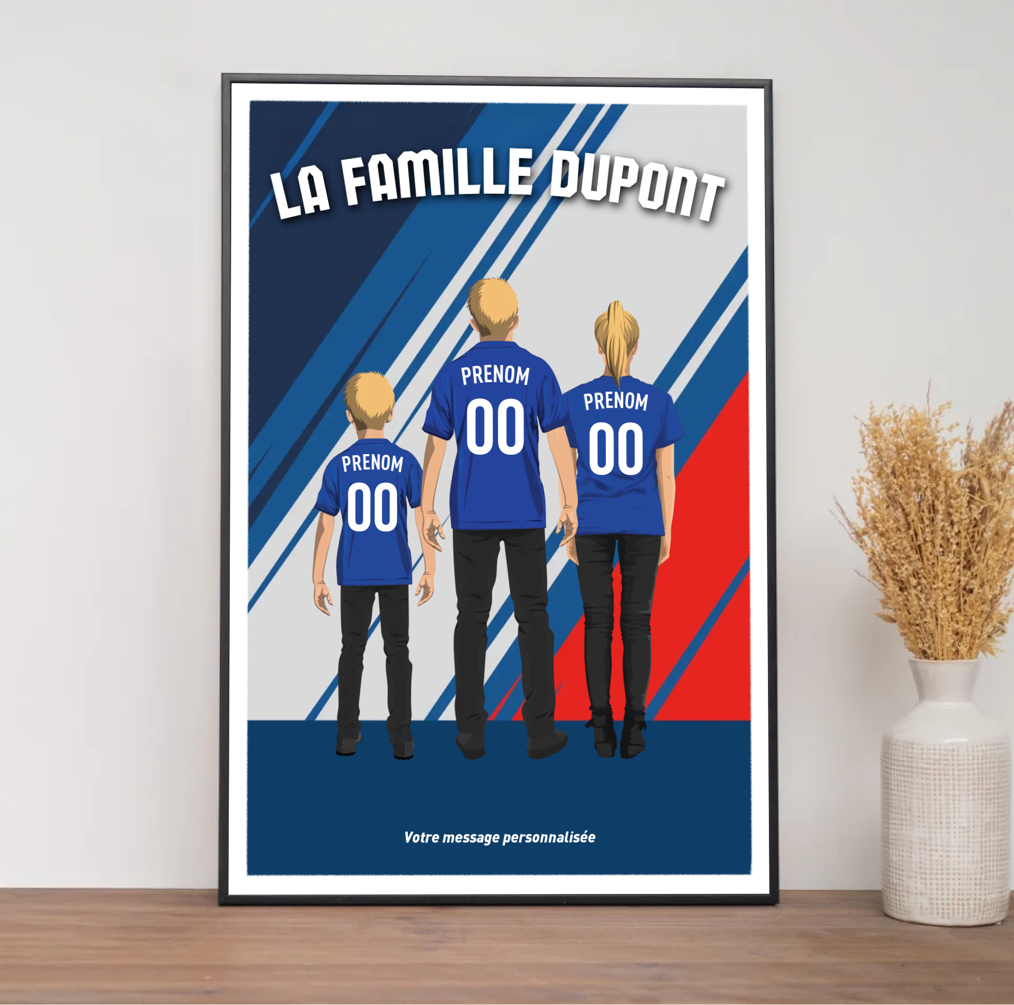 Affiche Foot France - Famille Personnalisée