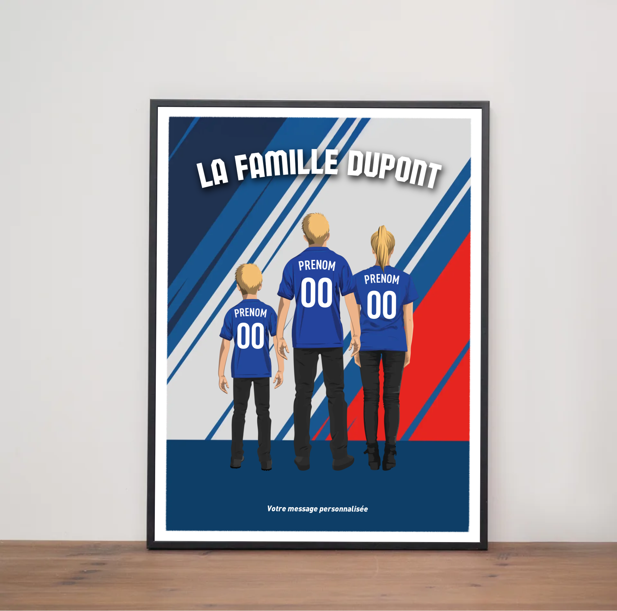 Affiche Foot France - Famille Personnalisée