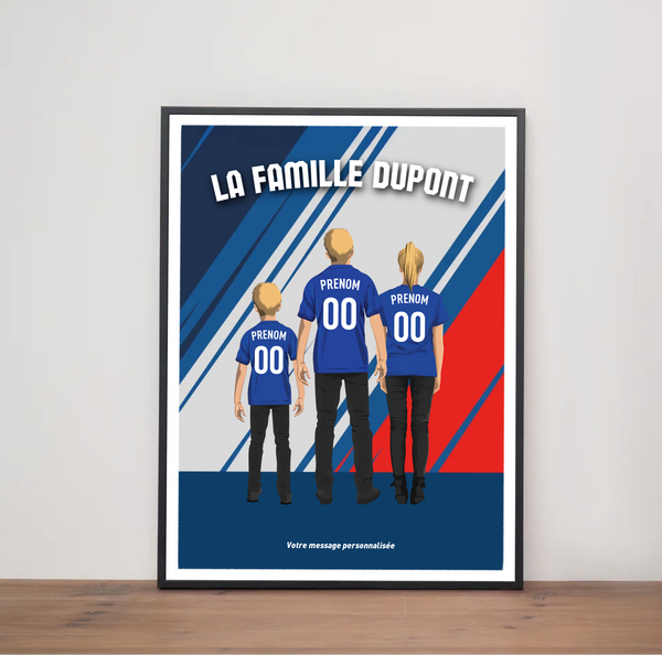 Affiche Foot France - Famille Personnalisée