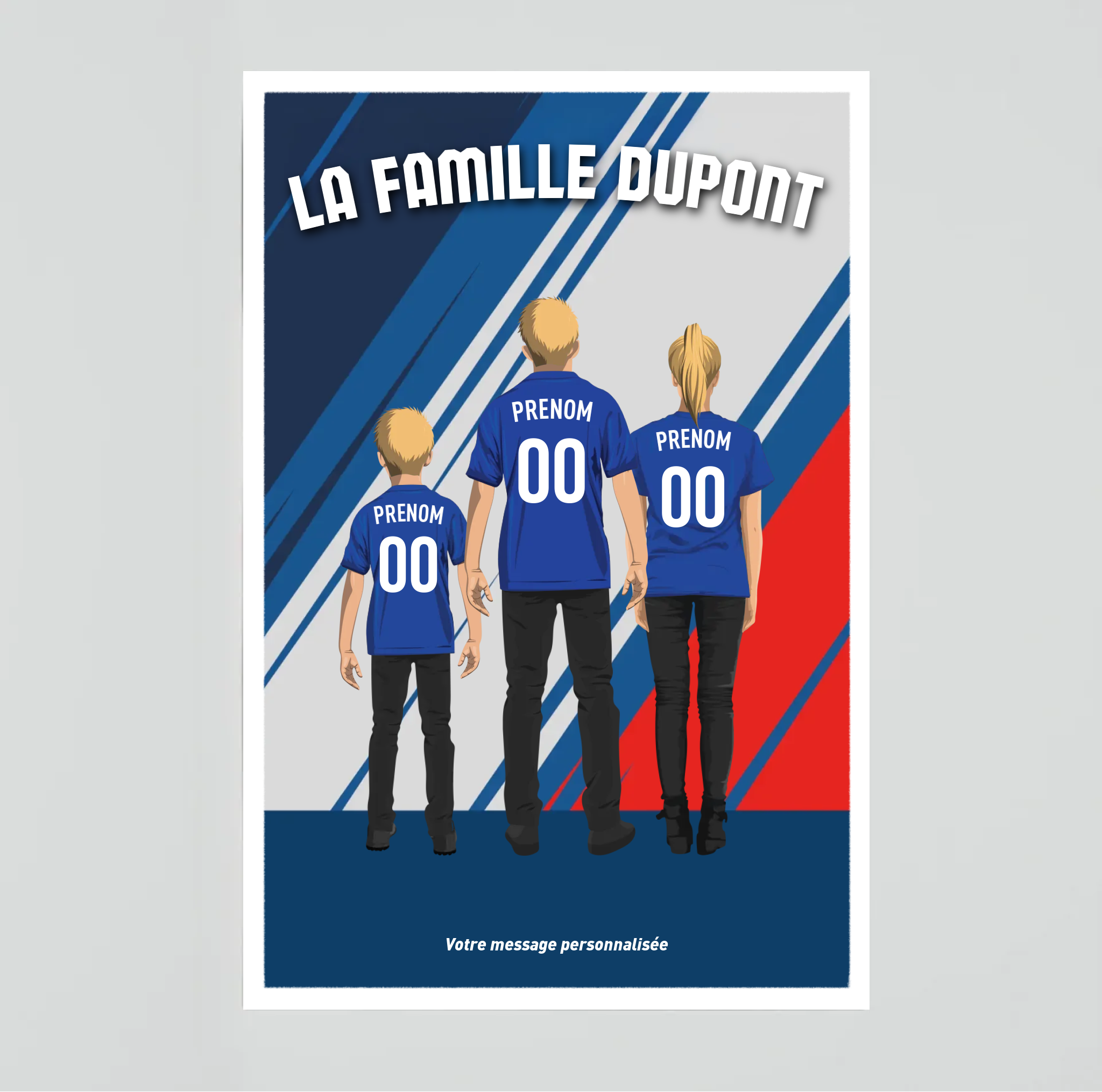 Affiche Foot France - Famille Personnalisée