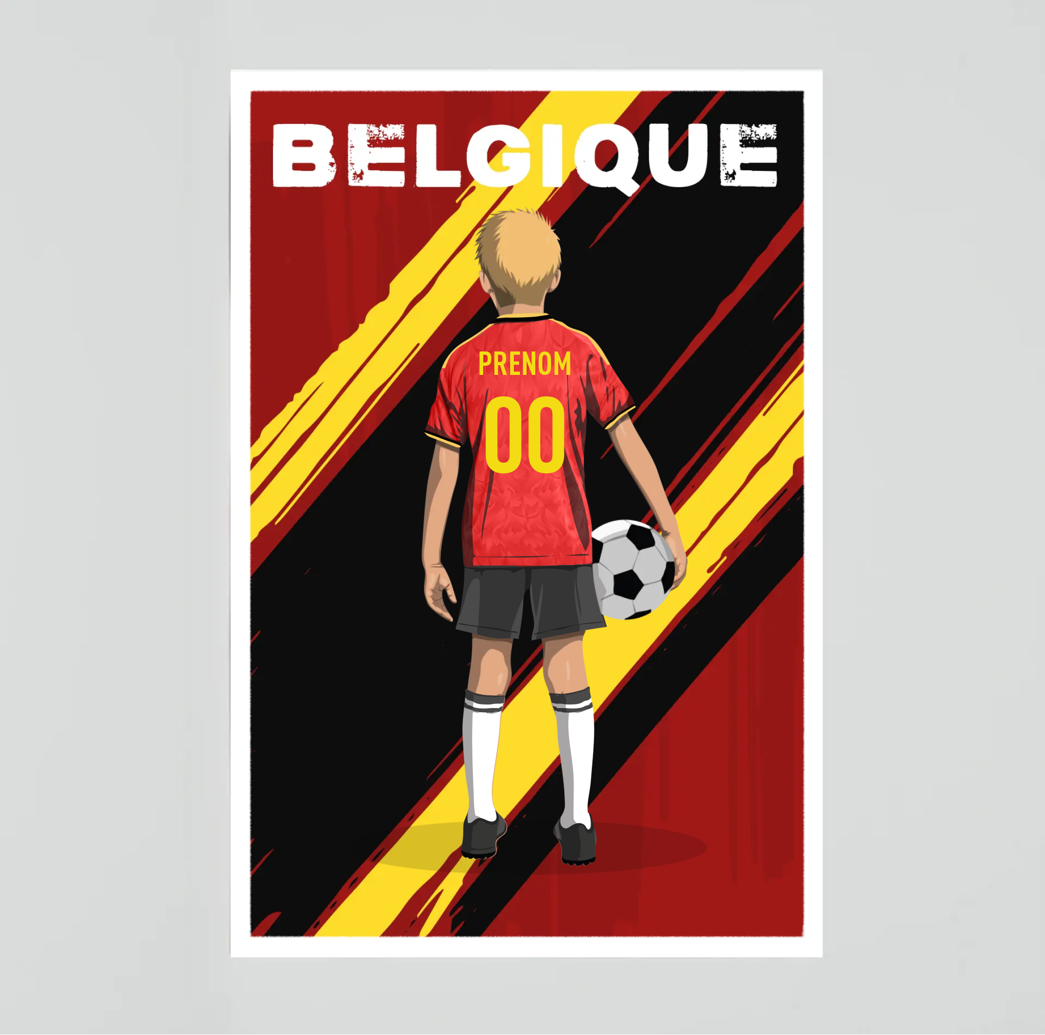 Affiche Foot Belgique - Enfant Personnalisé