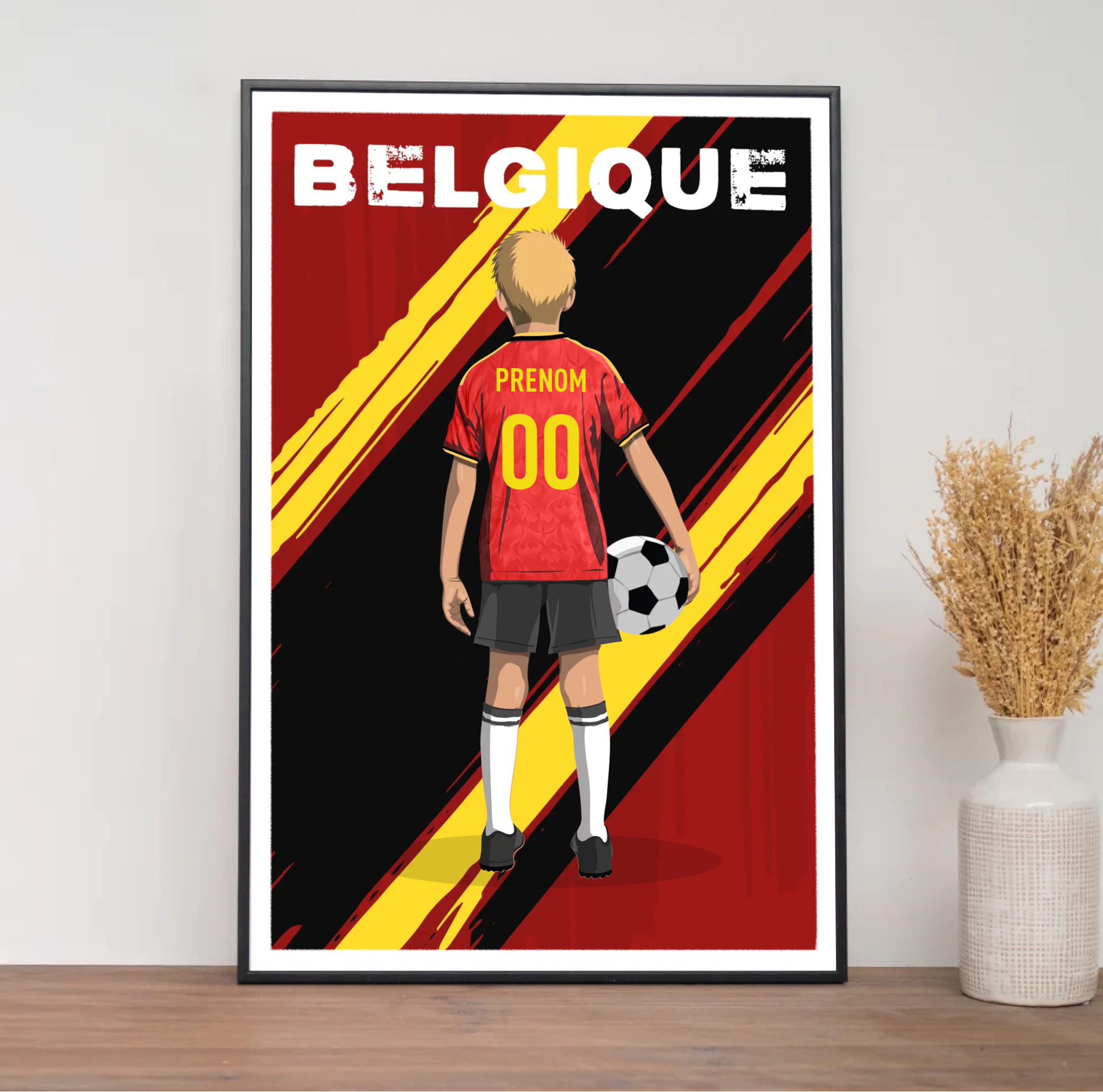 Affiche Foot Belgique - Enfant Personnalisé