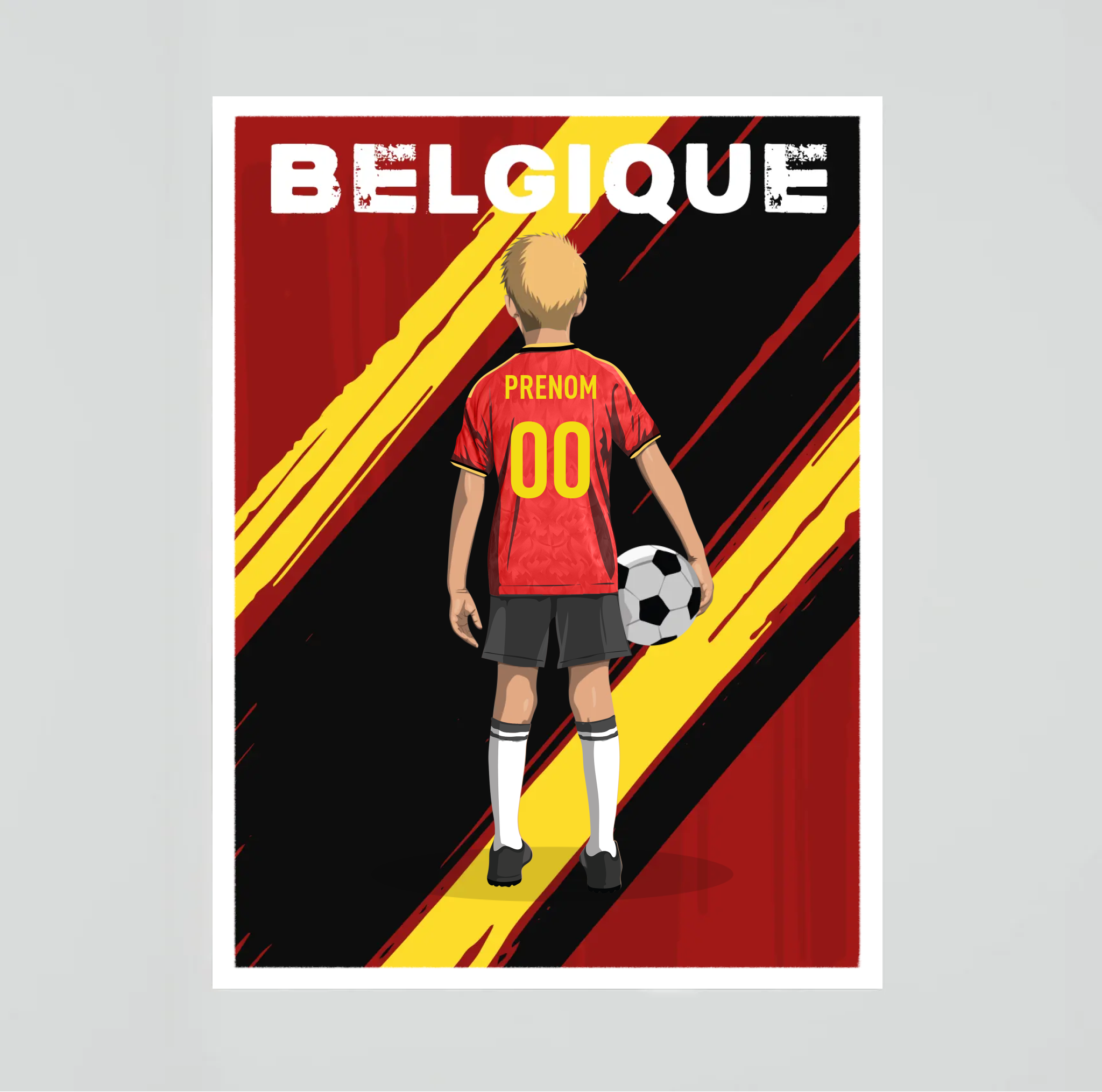 Affiche Foot Belgique - Enfant Personnalisé