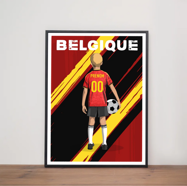 Affiche Foot Belgique - Enfant Personnalisé
