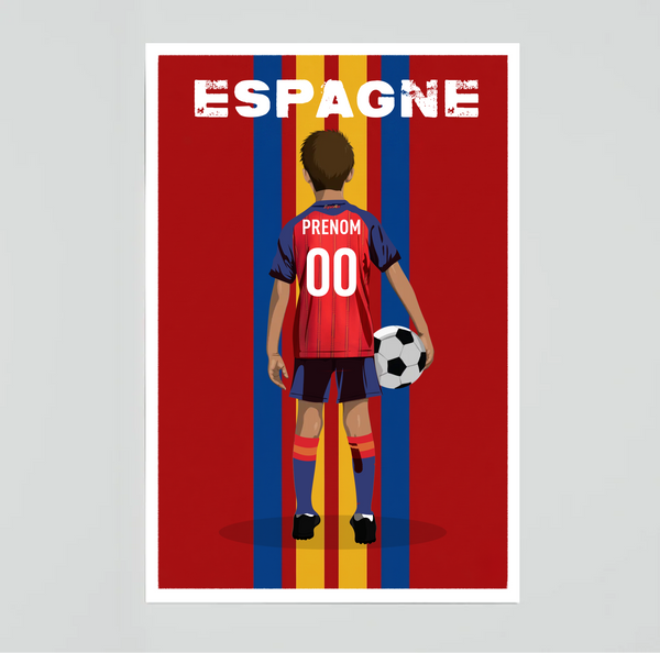 Affiche Foot Espagne - Enfant Personnalisé