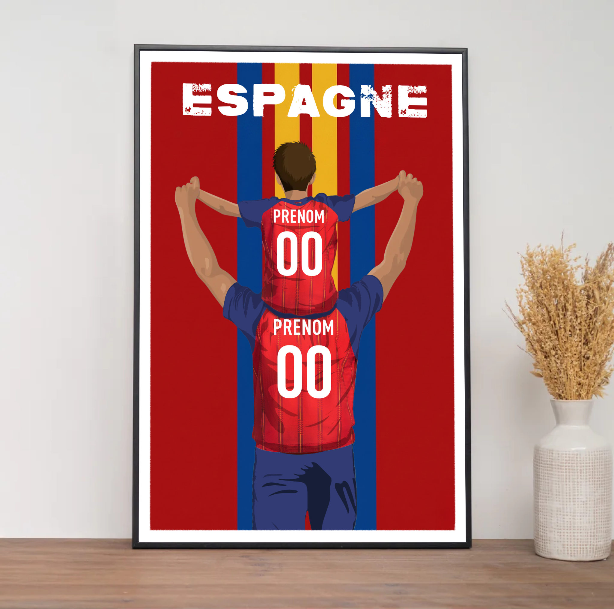 Affiche Foot Espagne - Père & Enfant Personnalisé