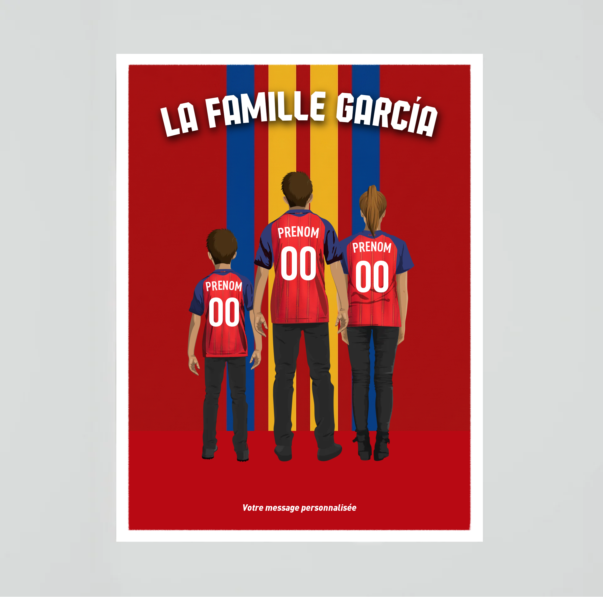 Affiche Foot Espagne - Famille Personnalisée