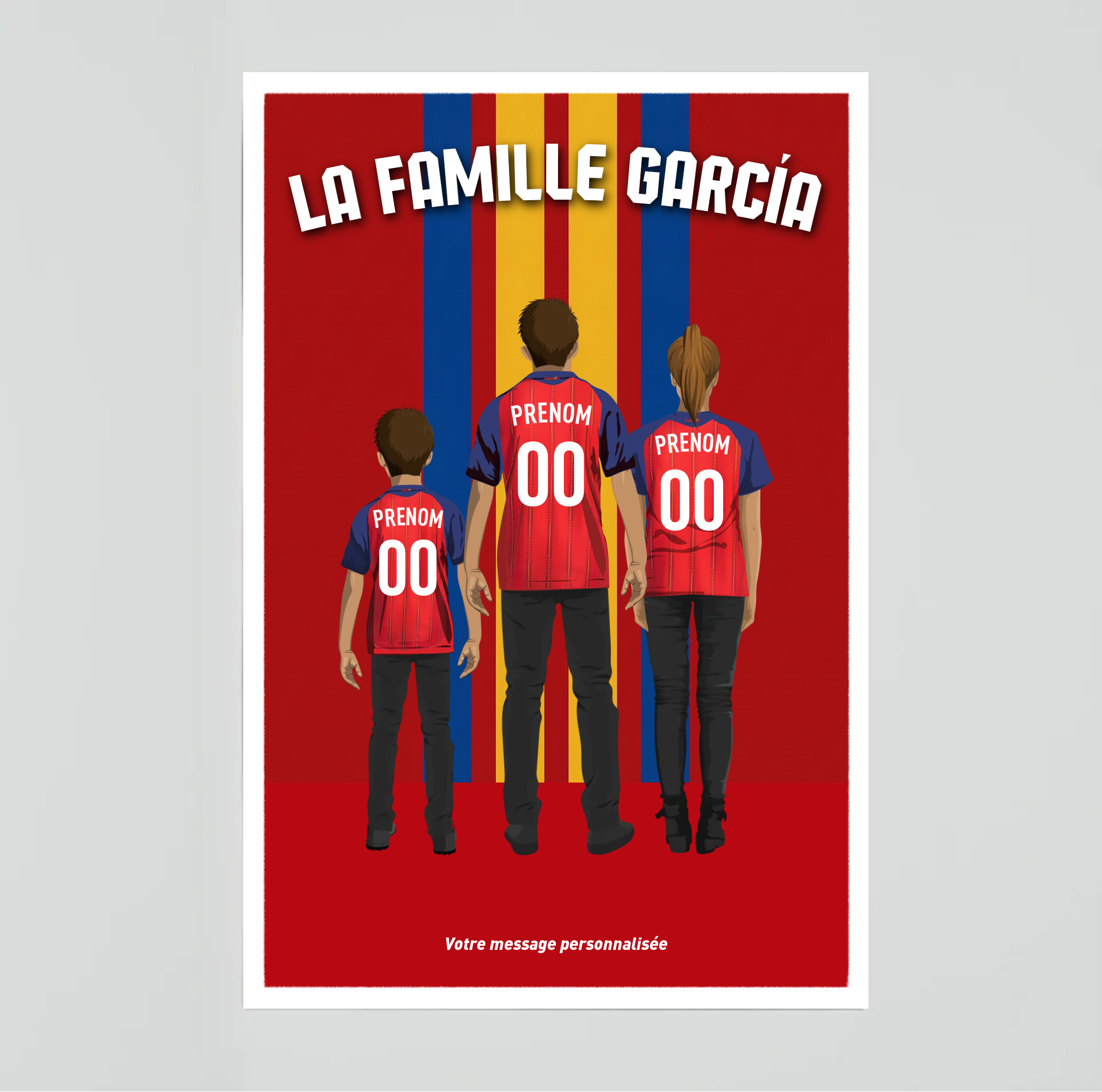 Affiche Foot Espagne - Famille Personnalisée
