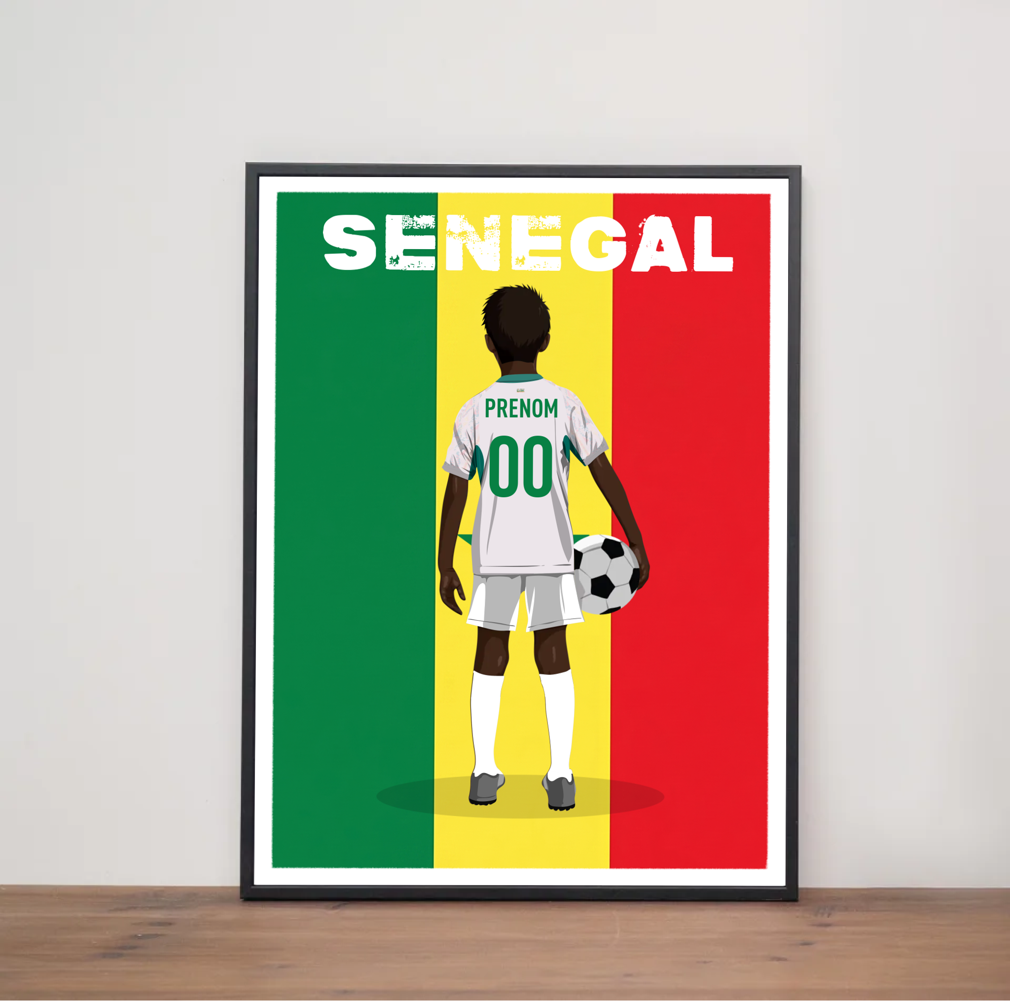 Affiche Foot Senegal - Enfant Personnalisé