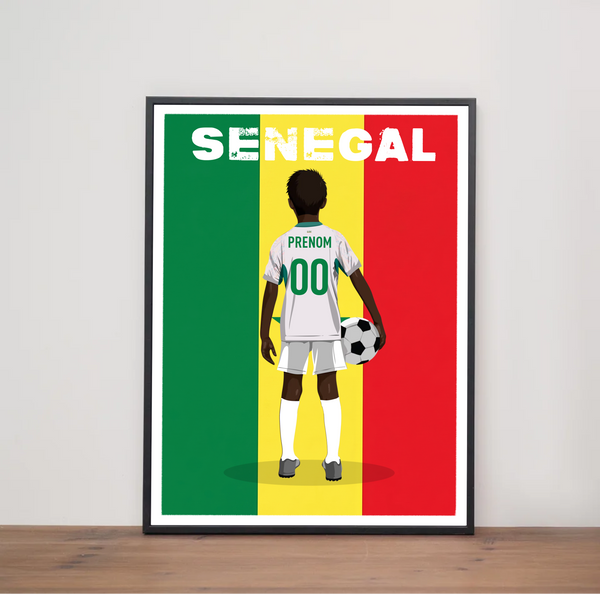 Affiche Foot Senegal - Enfant Personnalisé