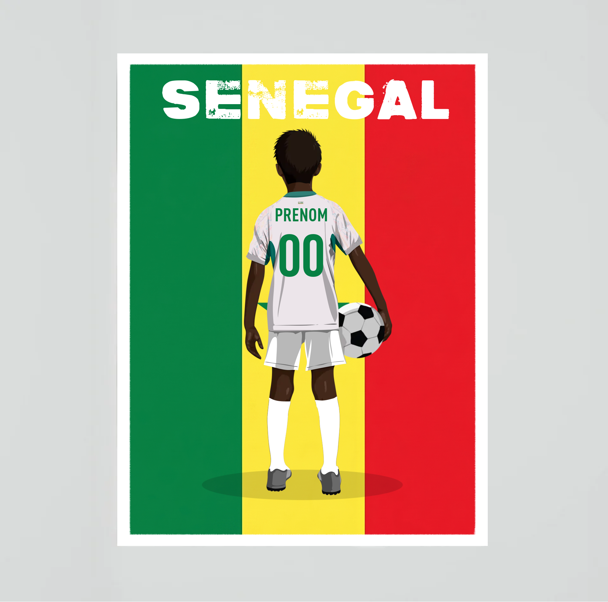 Affiche Foot Senegal - Enfant Personnalisé