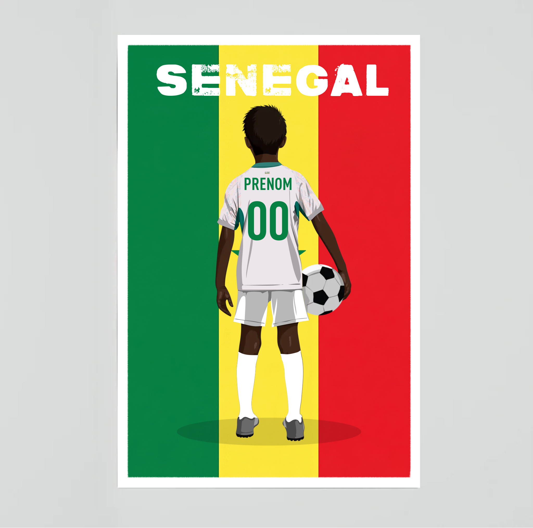 Affiche Foot Senegal - Enfant Personnalisé