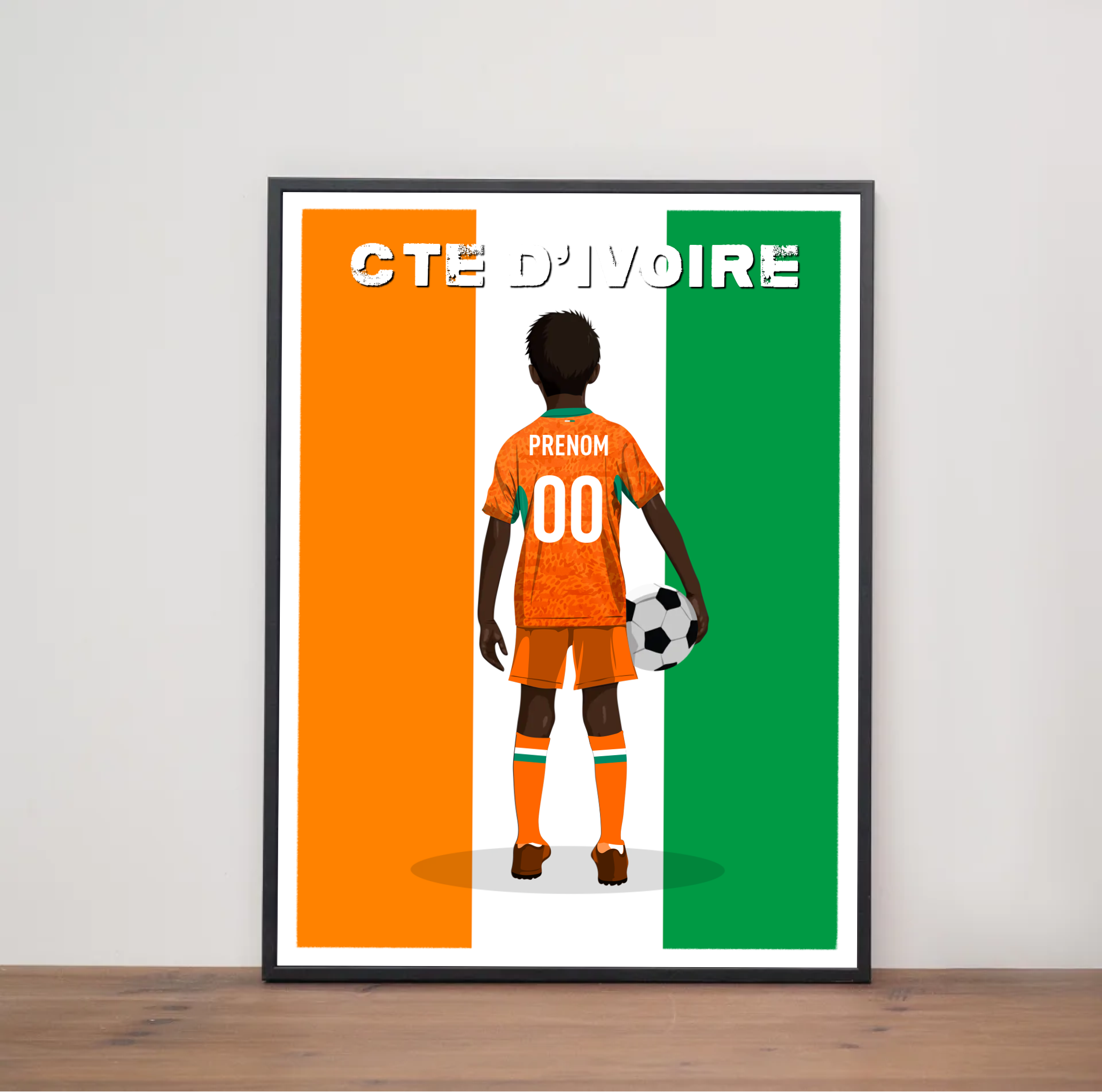 Affiche Foot Côte d'Ivoire - Enfant Personnalisé