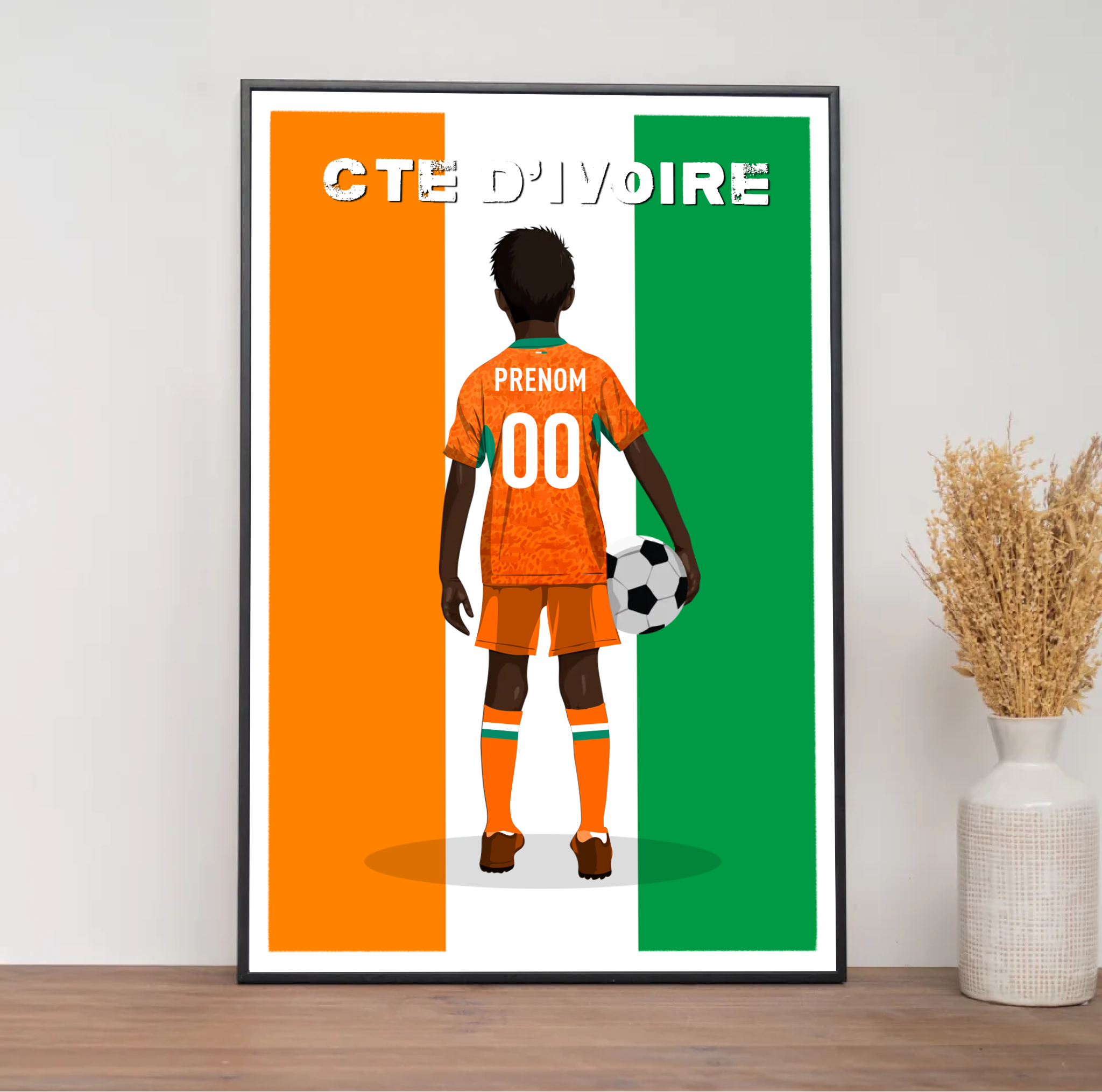 Affiche Foot Côte d'Ivoire - Enfant Personnalisé