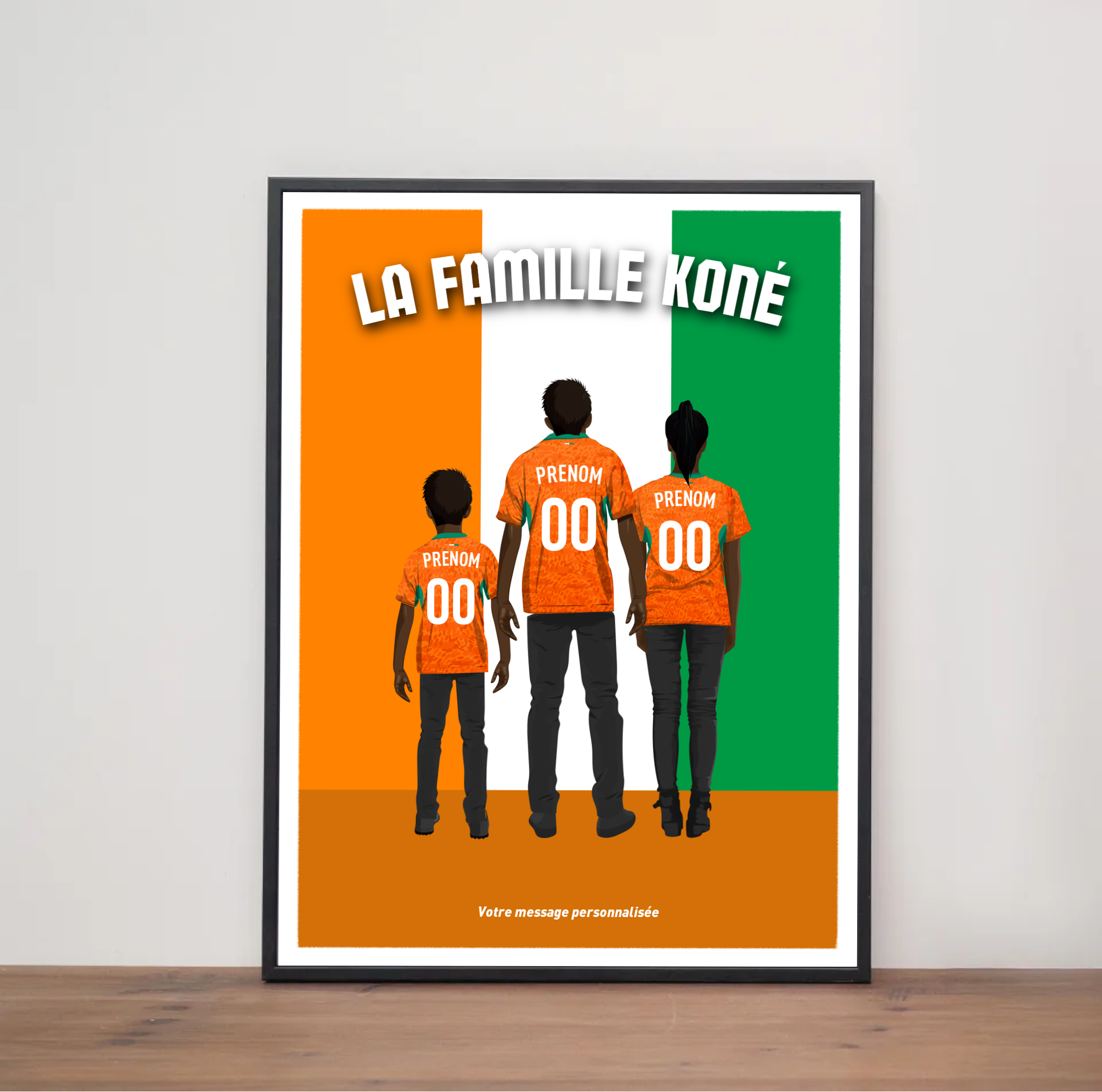 Affiche Foot Côte d'Ivoire - Famille Personnalisée