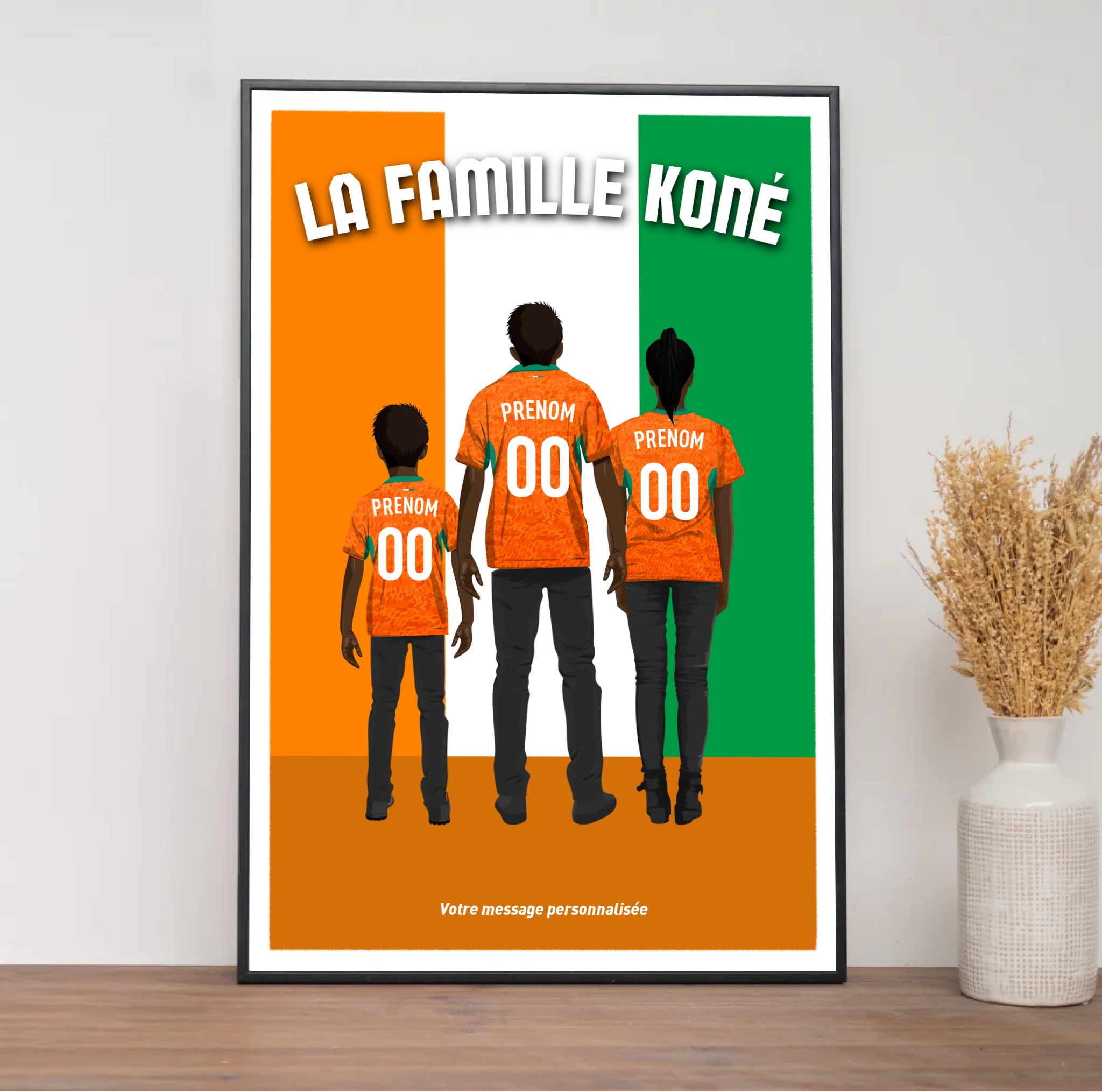 Affiche Foot Côte d'Ivoire - Famille Personnalisée